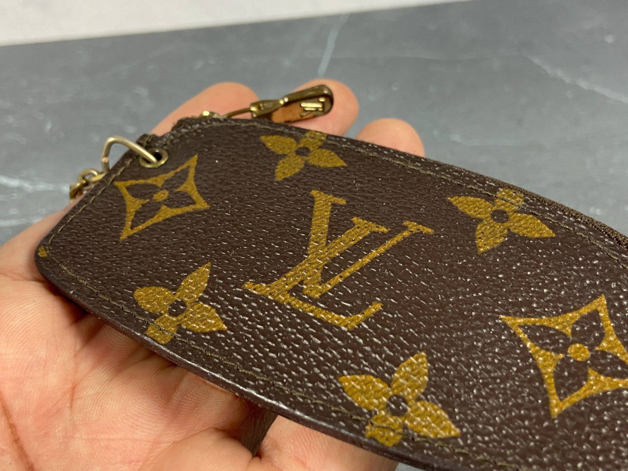 Louis Vuitton Pochette Cles Key Pouch Monogram Canvas