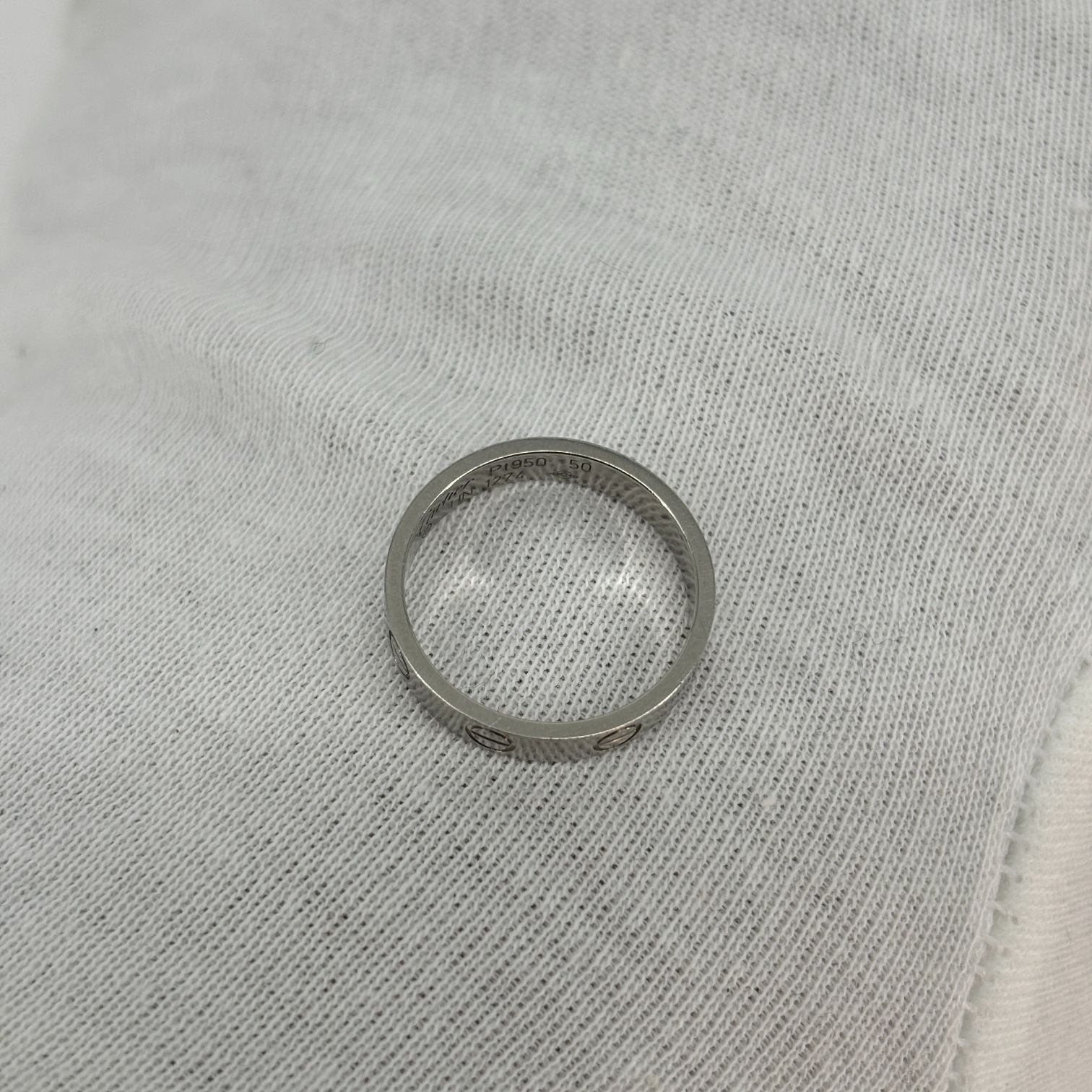 Cartier Love Ring Platinum Size 50