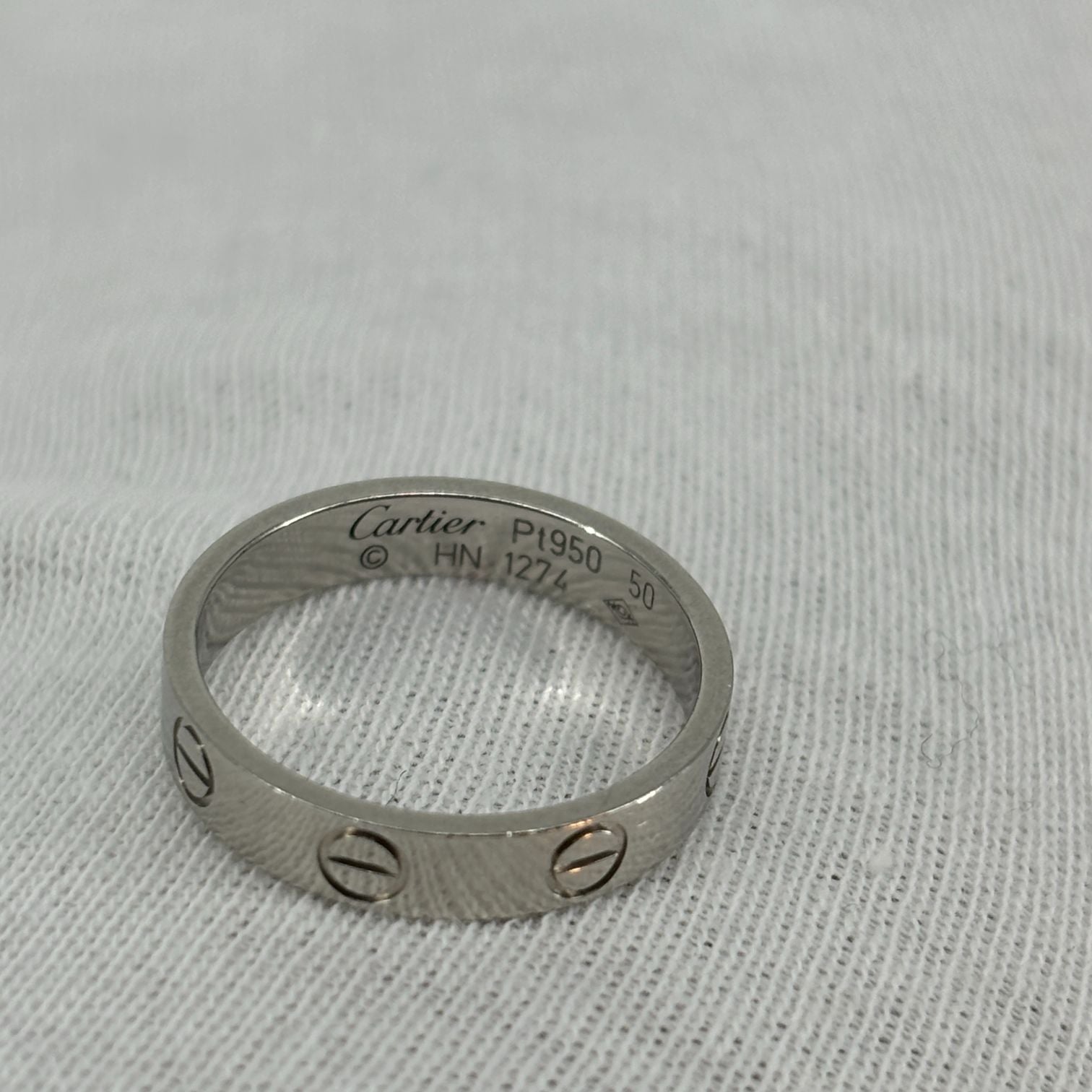 Cartier Love Ring Platinum Size 50