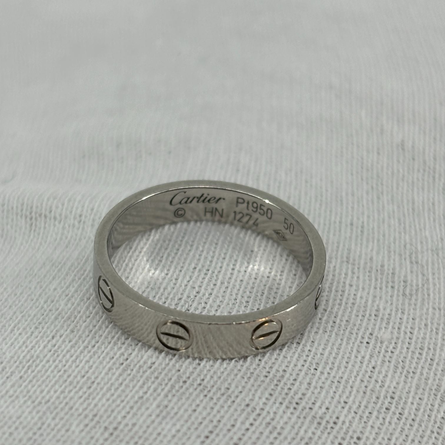 Cartier Love Ring Platinum Size 50