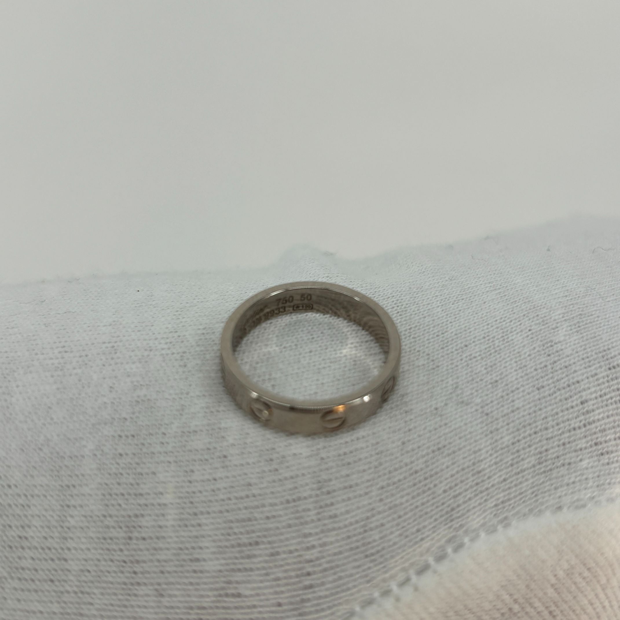 Cartier Love Ring White Gold Size 50