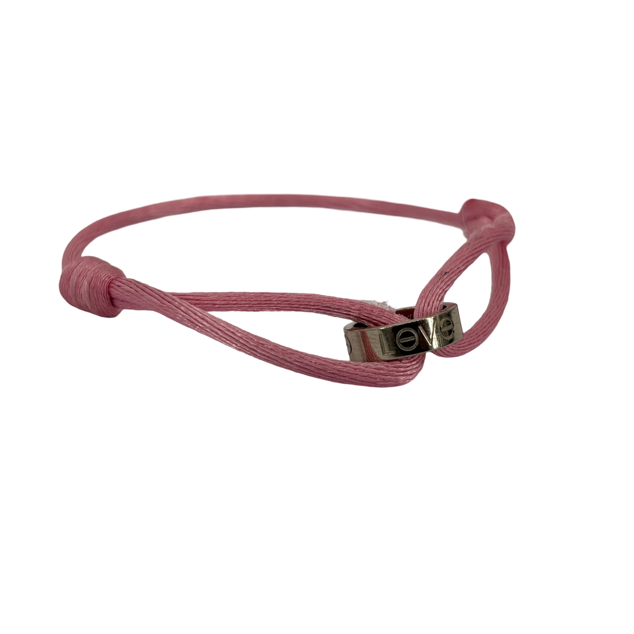 Cartier Love Cord Bracelet 18K White Gold & Pink