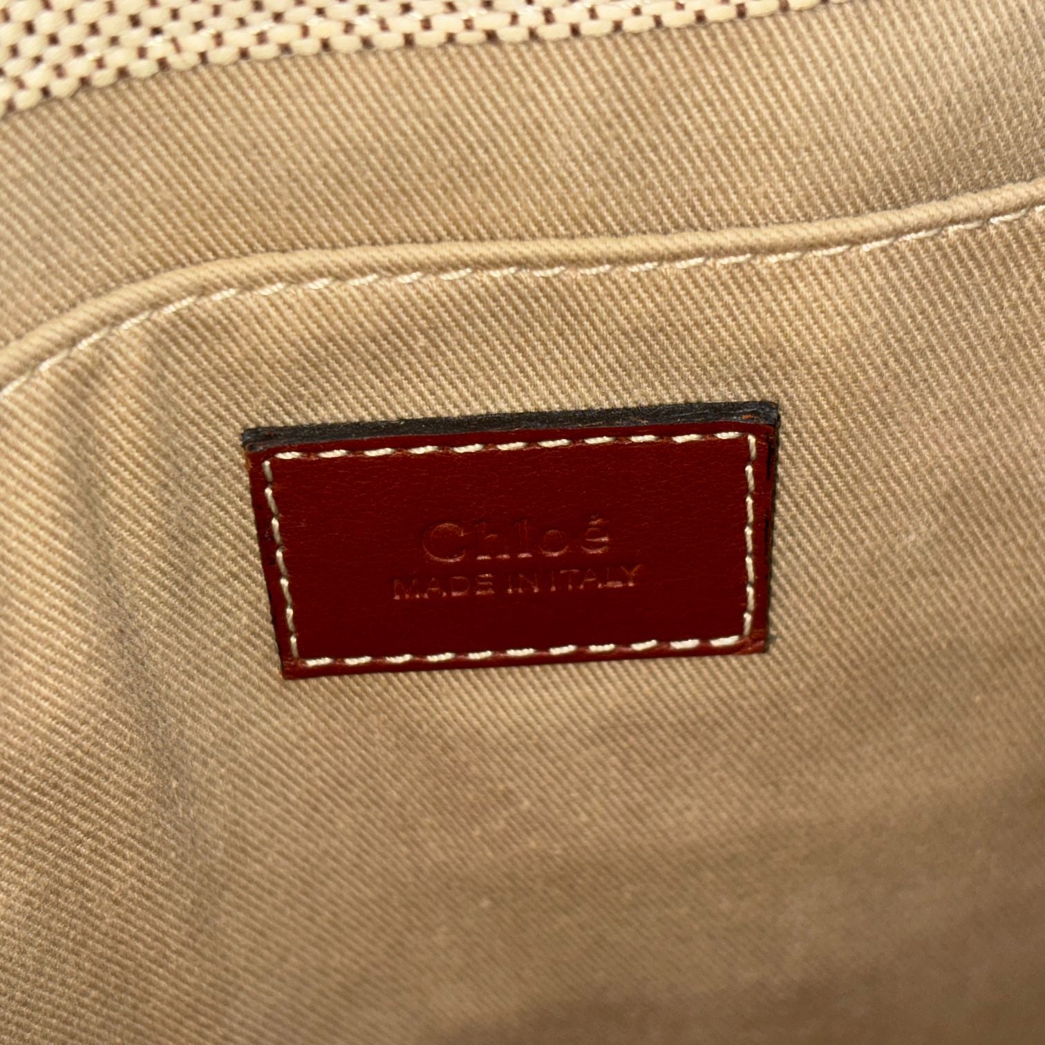 Chloé Woody Tote Bag Beige