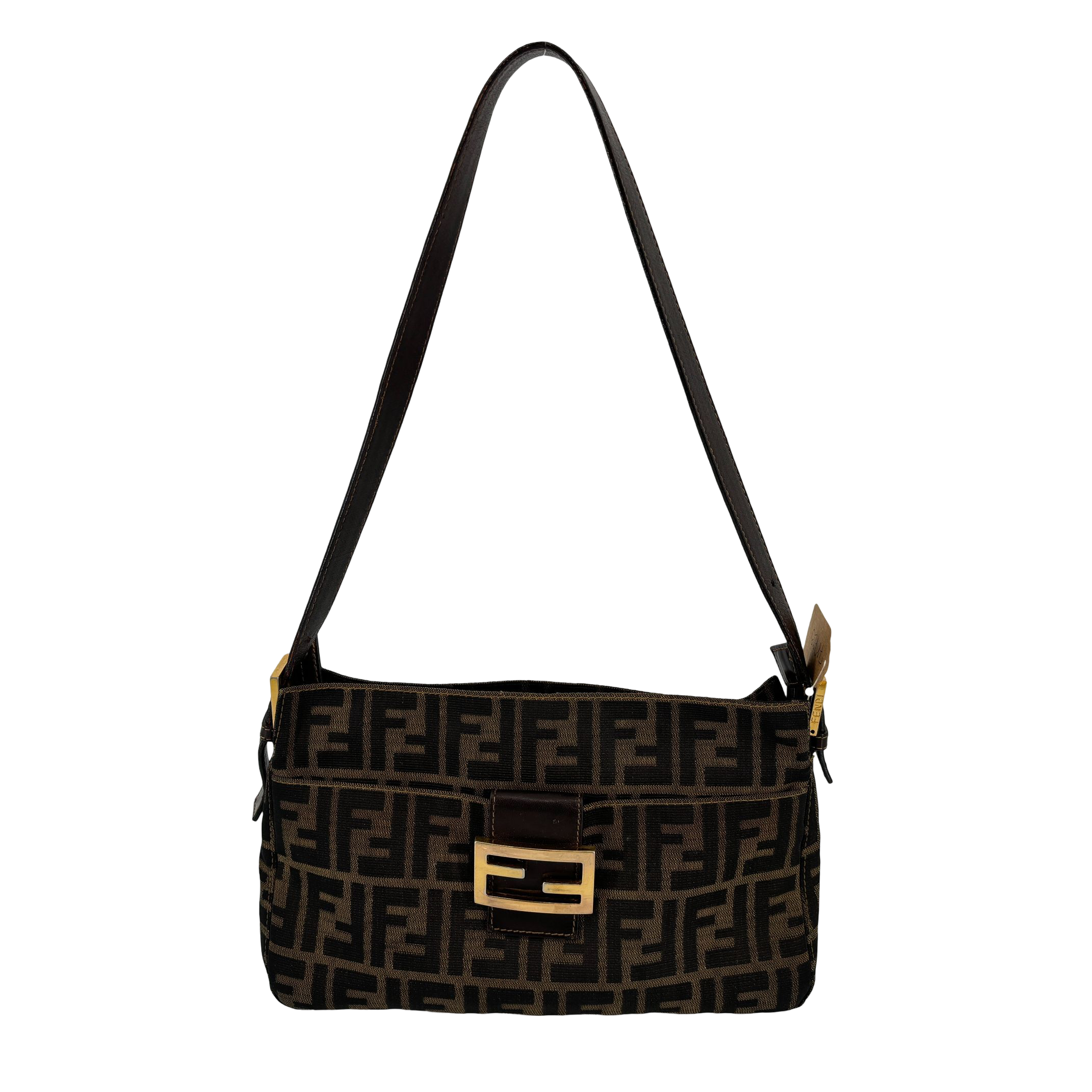 Fendi Mamma Baguette Bag Brown Zucca Monogram incl. Dustbag