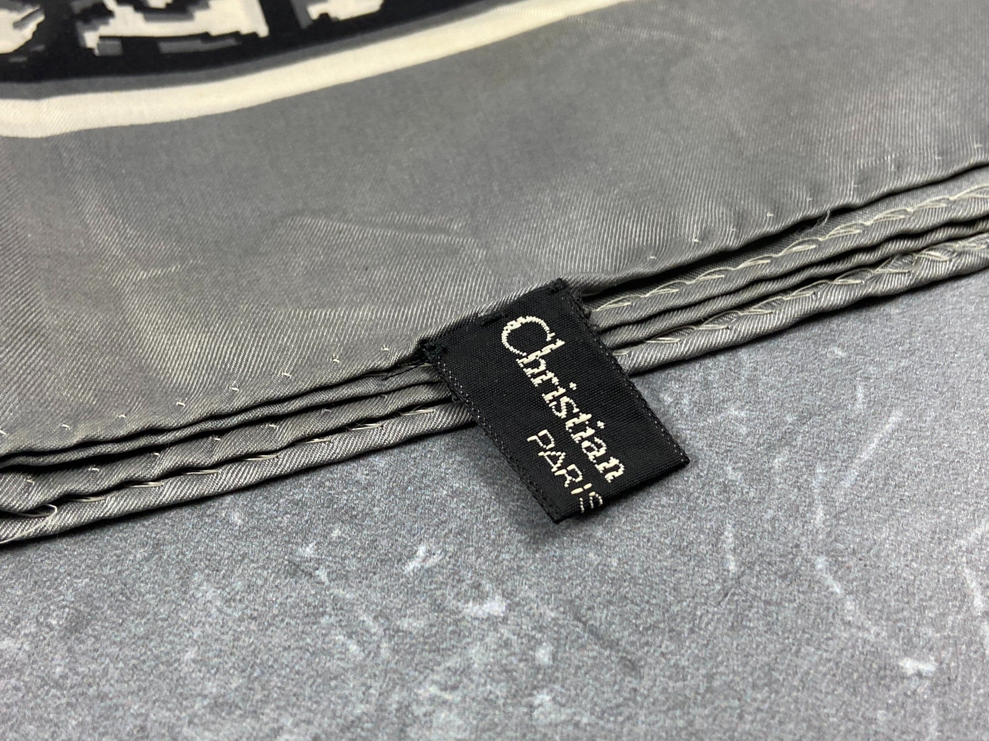 Christian Dior Silk Scarf Black Trotter Monogram