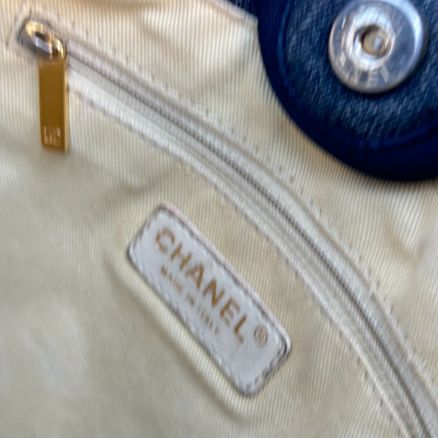 Chanel Deauville Hand / Tote Bag Navy Denim