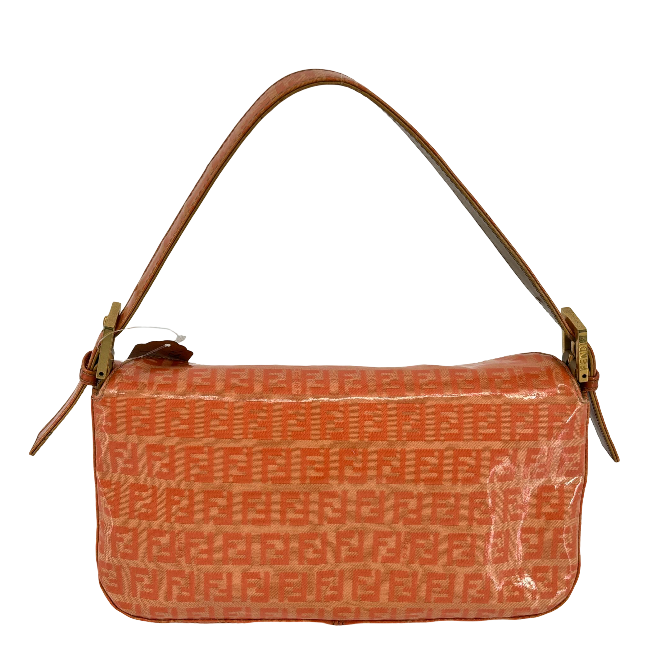 Fendi Mamma Baguette Bag Orange Zucchino Monogram