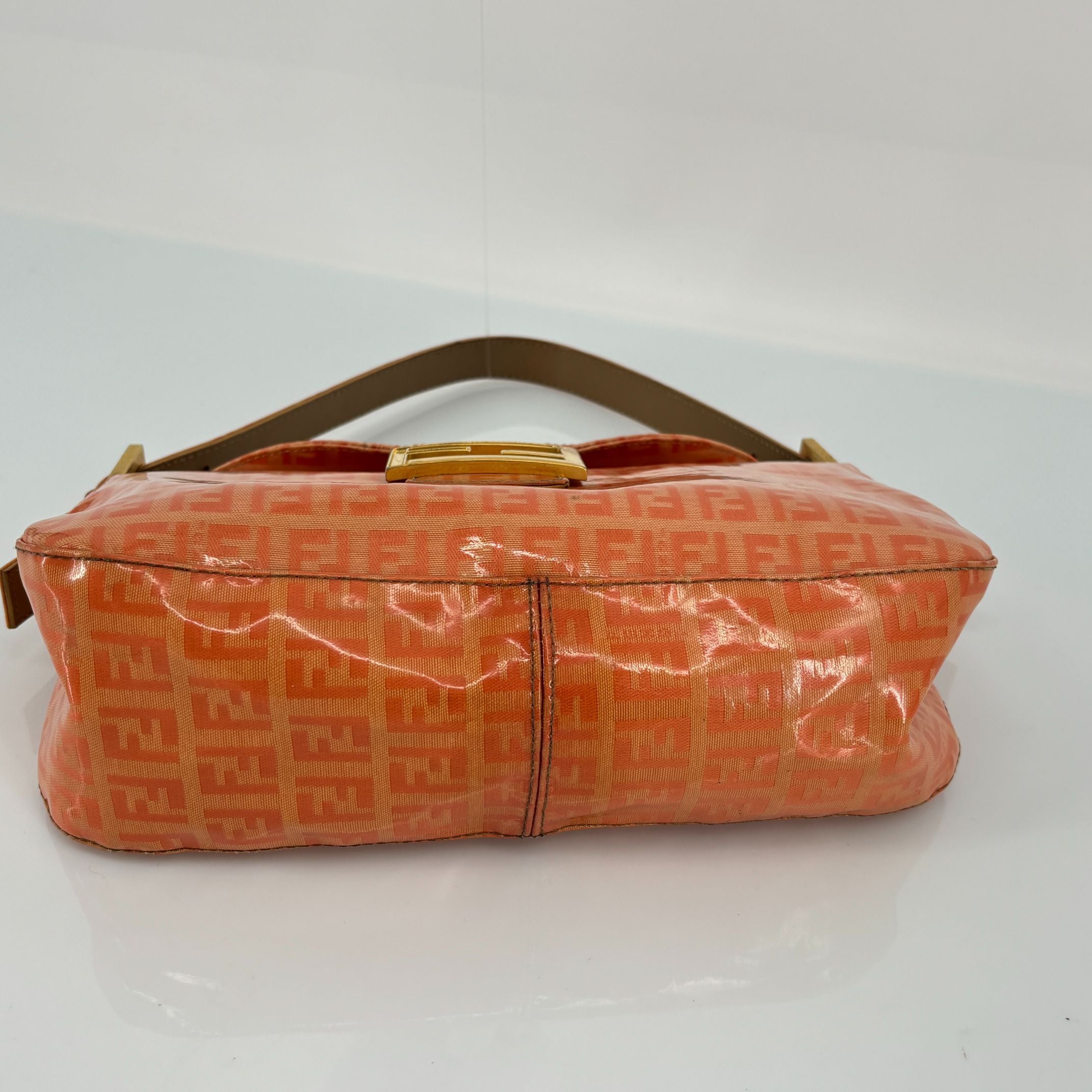 Fendi Mamma Baguette Bag Orange Zucchino Monogram