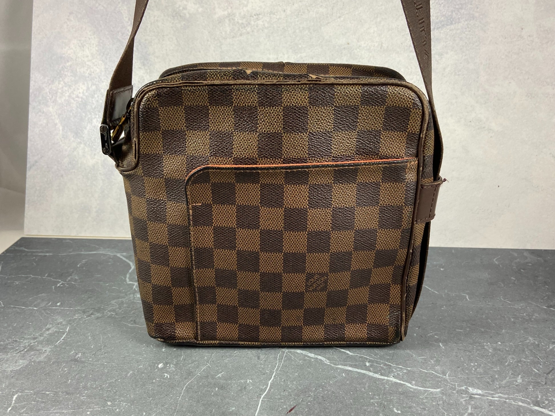 Louis Vuitton Damier Ebene Olav PM - Brown Messenger Bags, Bags - LOU300034