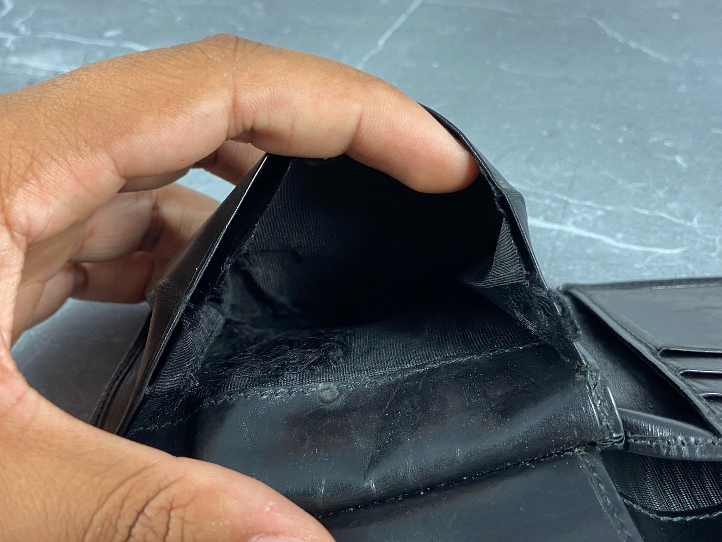 Prada Leather Bifold Wallet Black
