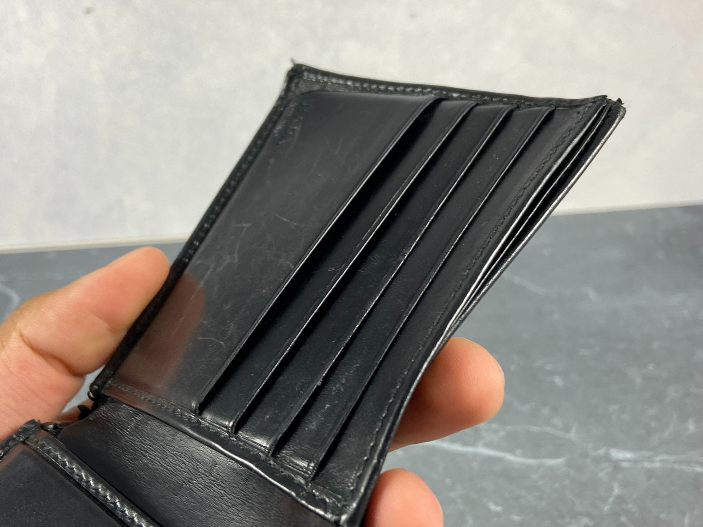Prada Leather Bifold Wallet Black