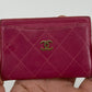Chanel Cardholder Pink Leather