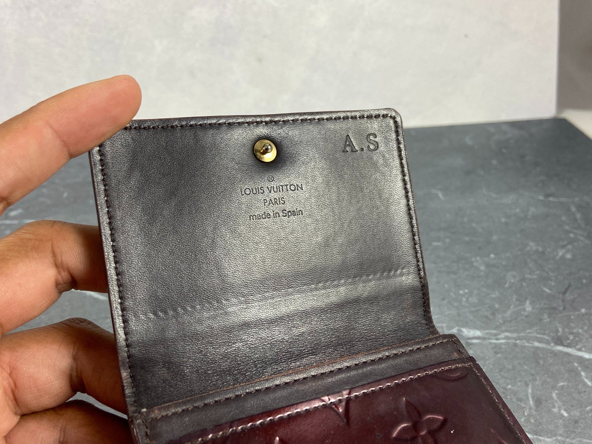 Louis Vuitton Monogram Verni Zippy Amaranto Long Wallet