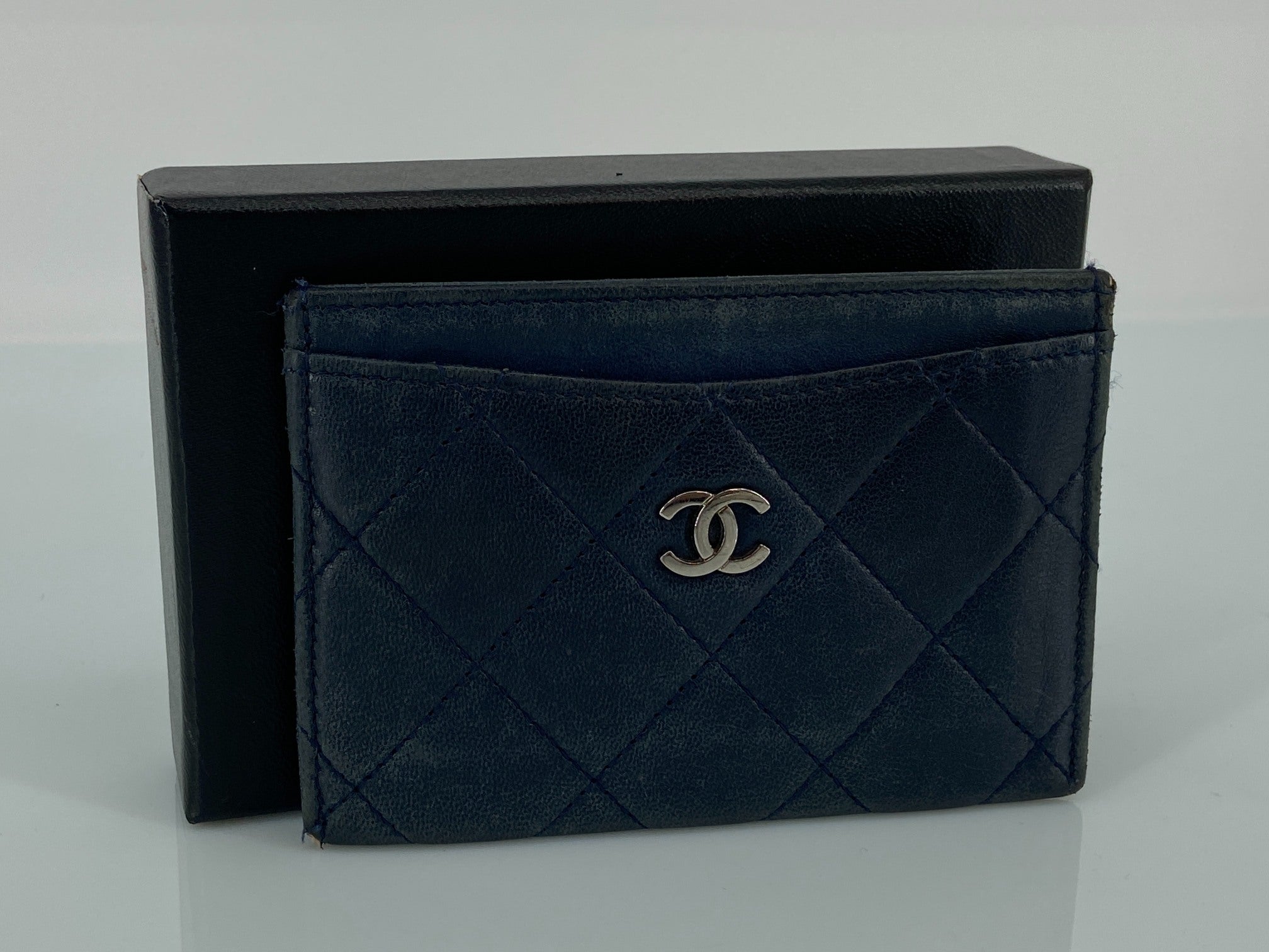 Chanel Cardholder Navy Leather incl. Box