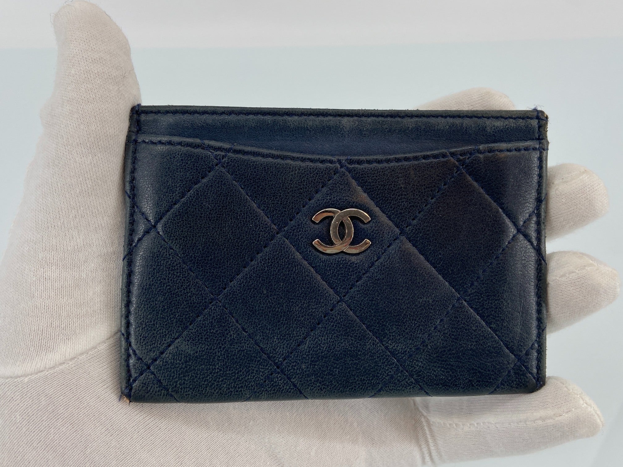 Chanel Cardholder Navy Leather incl. Box