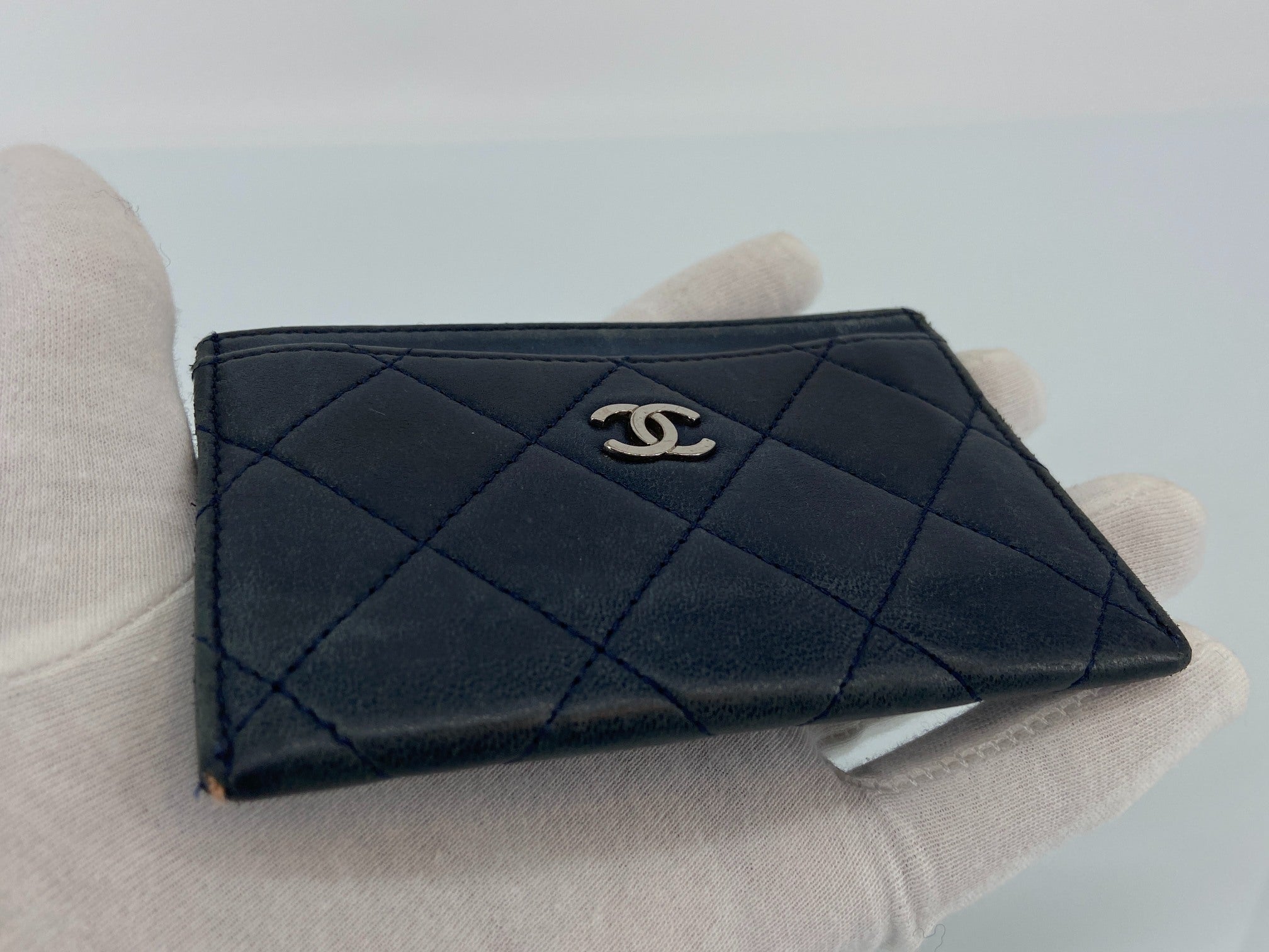 Chanel Cardholder Navy Leather incl. Box