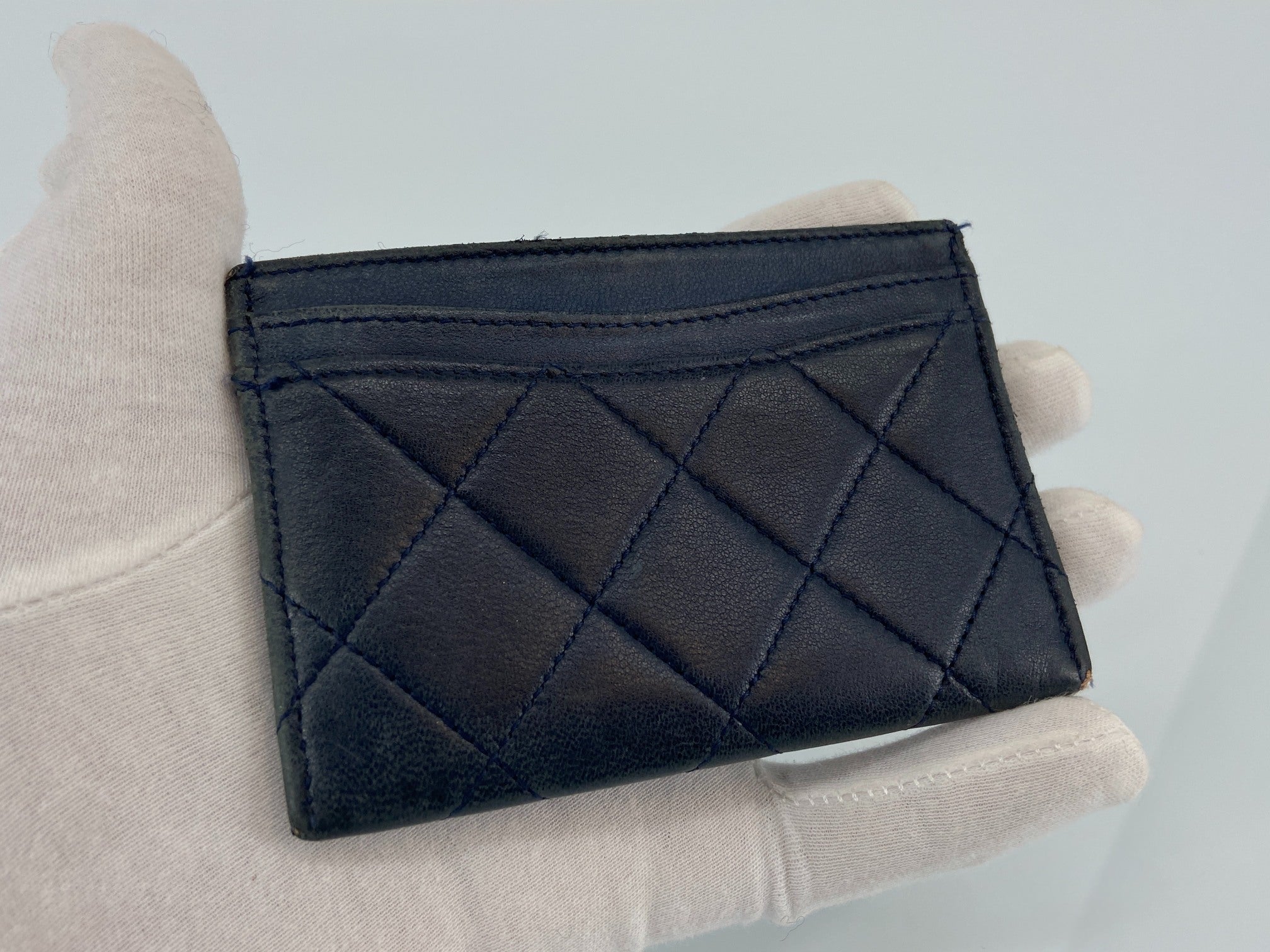 Chanel Cardholder Navy Leather incl. Box