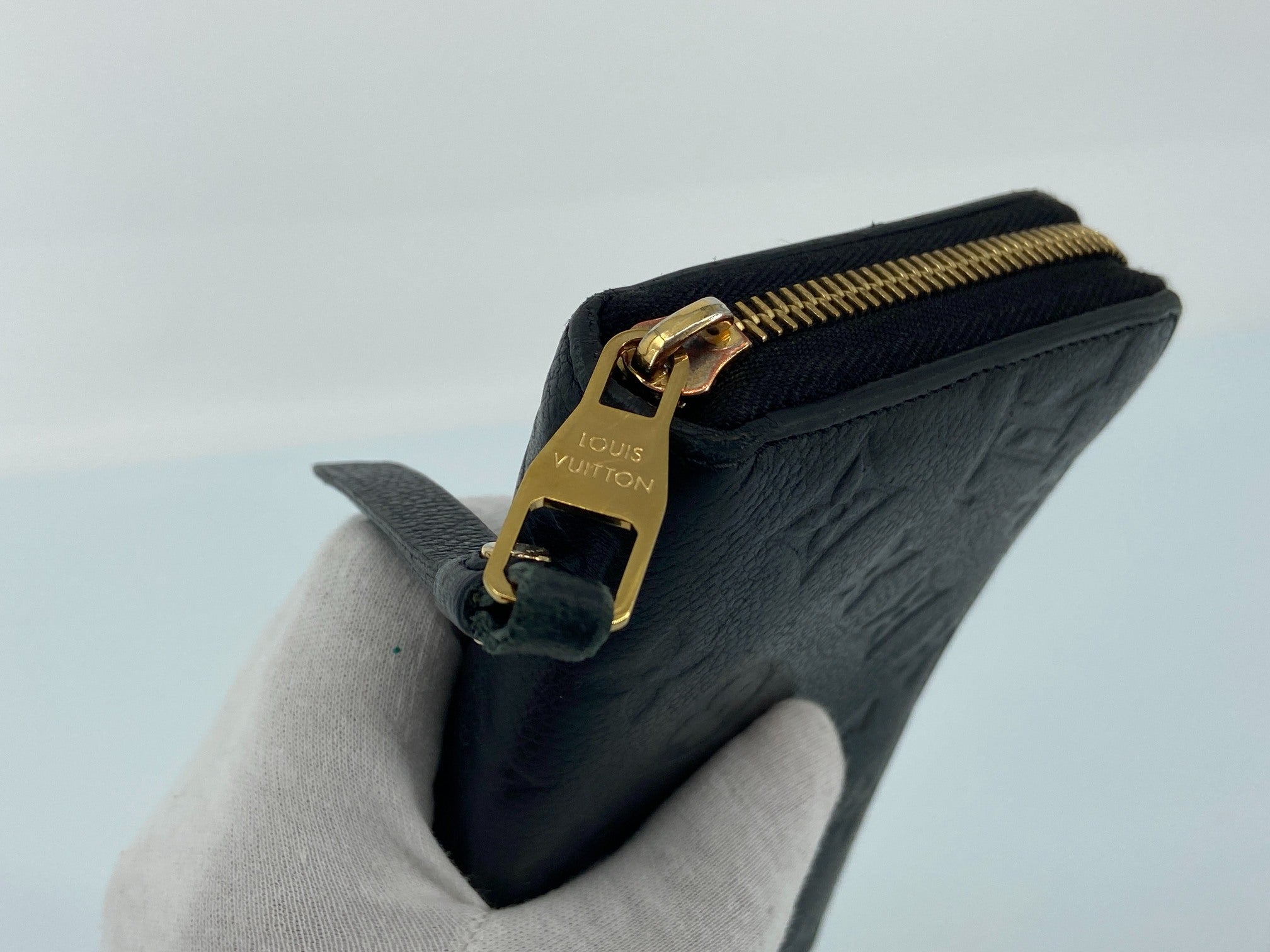 Louis Vuitton Zippy Wallet Black Monogram Empreinte Leather