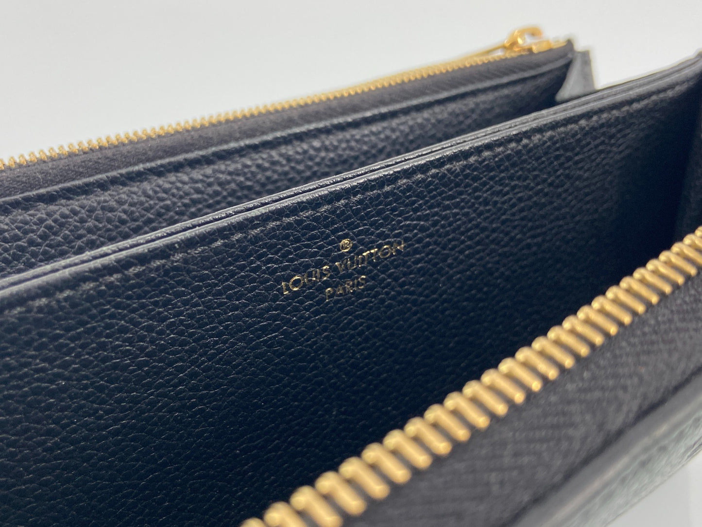 Louis Vuitton Zippy Wallet Black Monogram Empreinte Leather