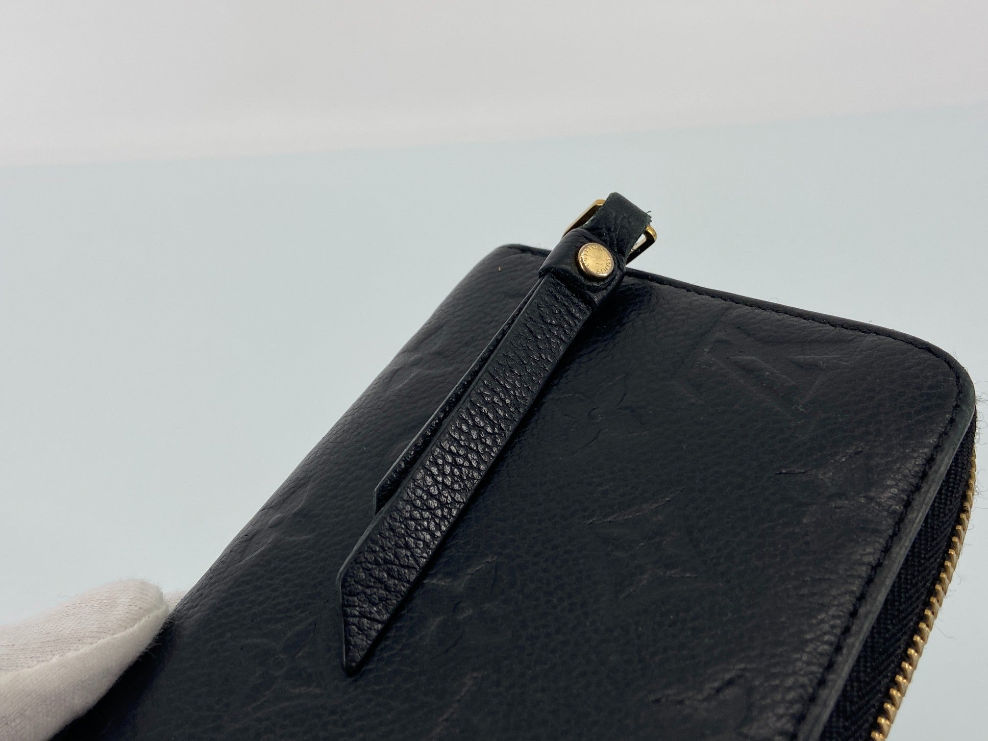 Louis Vuitton Zippy Wallet Black Monogram Empreinte Leather