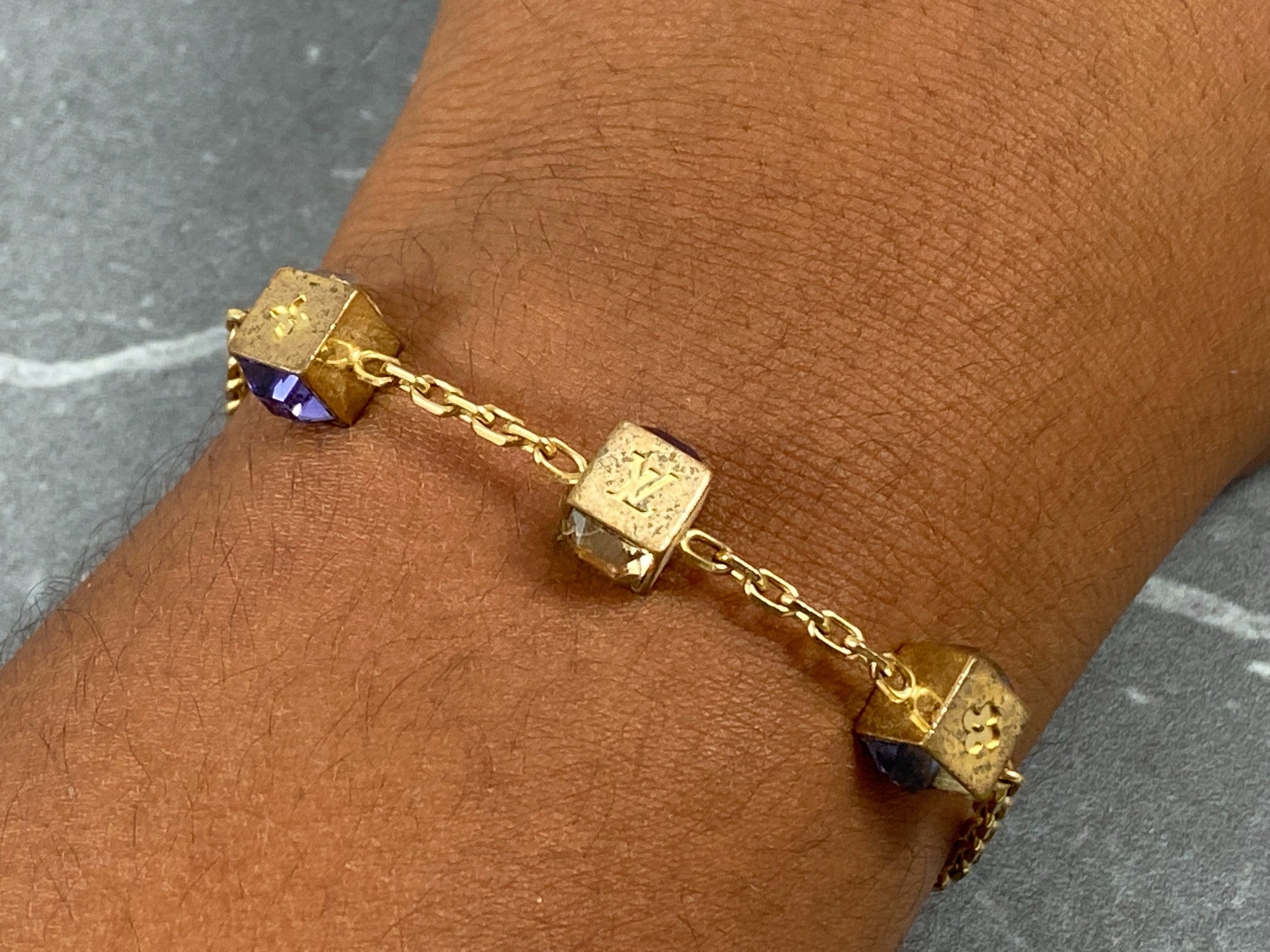 Louis Vuitton Gamble Bracelet Gold-Tone