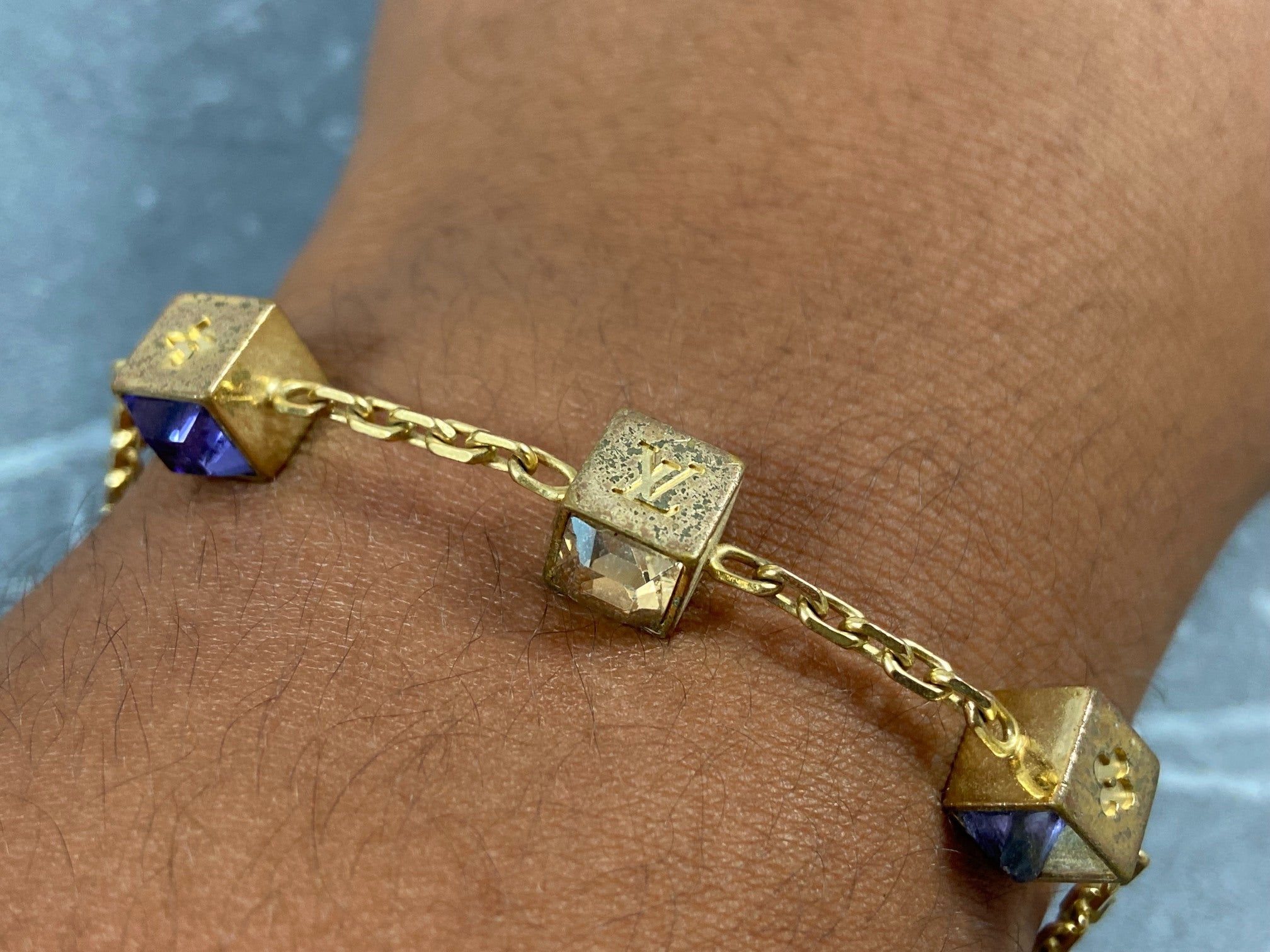 Louis Vuitton Gamble Bracelet Gold-Tone