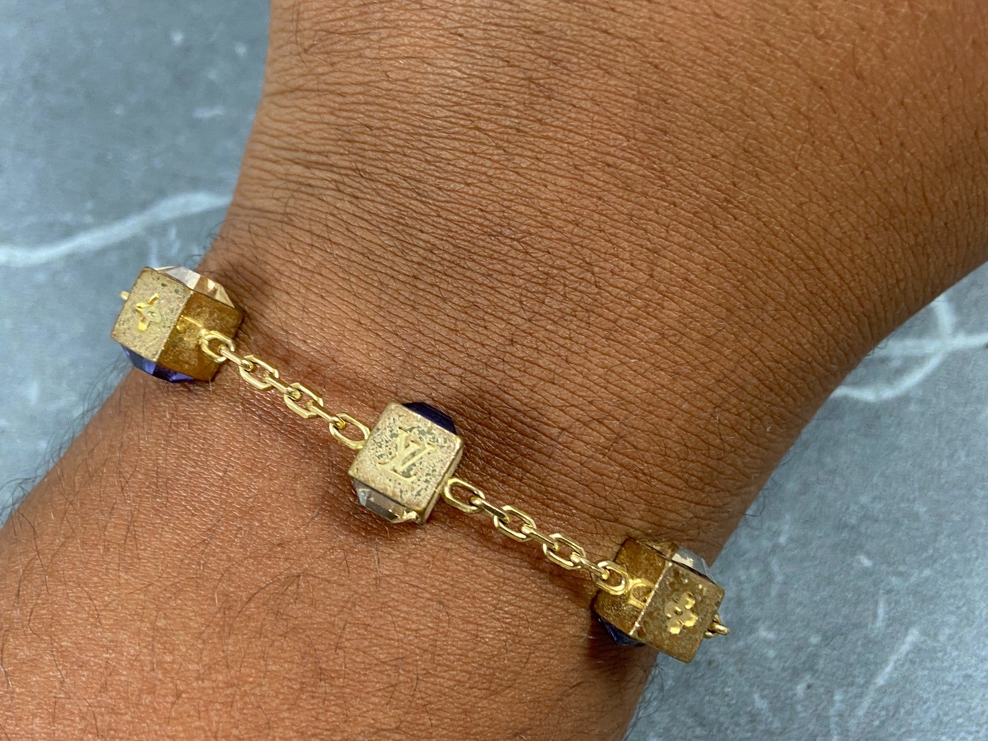 Louis Vuitton Gamble Bracelet Gold-Tone