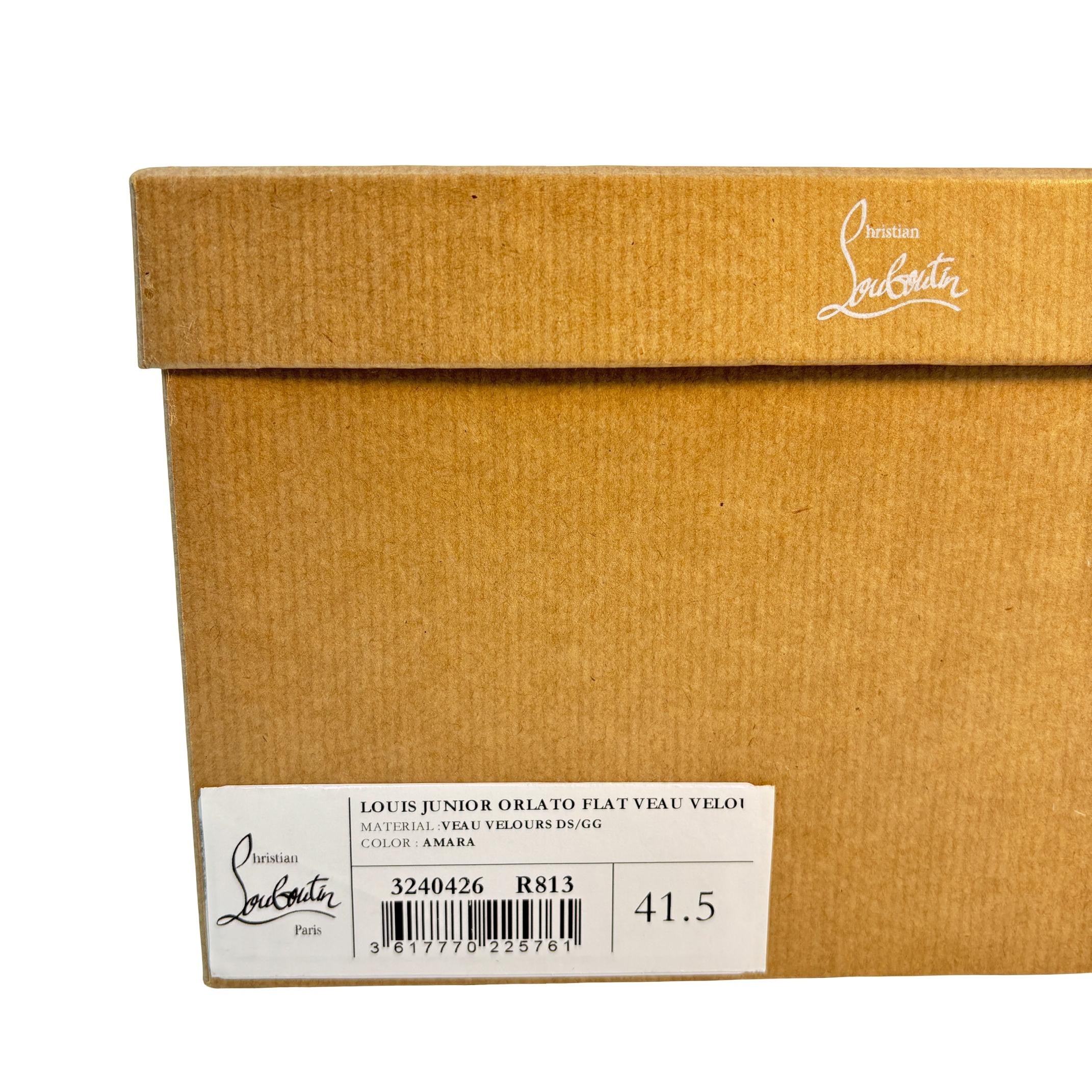 Christian Louboutin Louis Junior Orlato Flat 41.5 Amara Velour