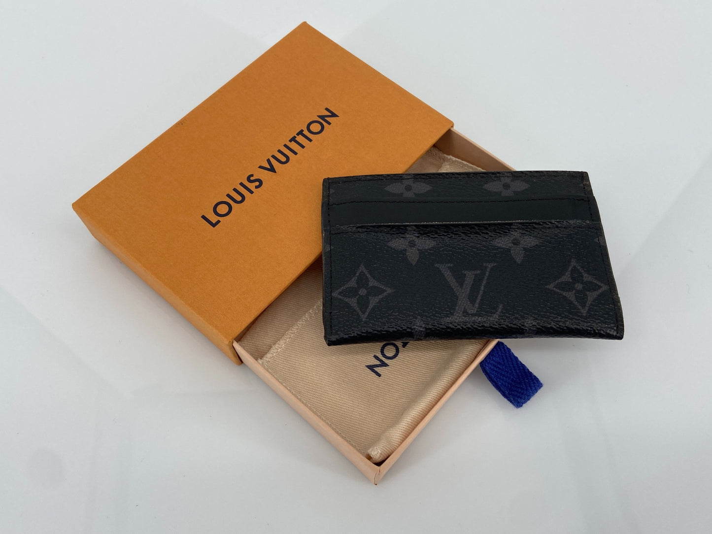 Louis Vuitton Porte-cartes double Cardholder Monogram Eclipse Canvas incl. Box