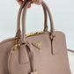 Prada BL0837 Promenade Hand Bag Cammeo Saffiano Leather full set
