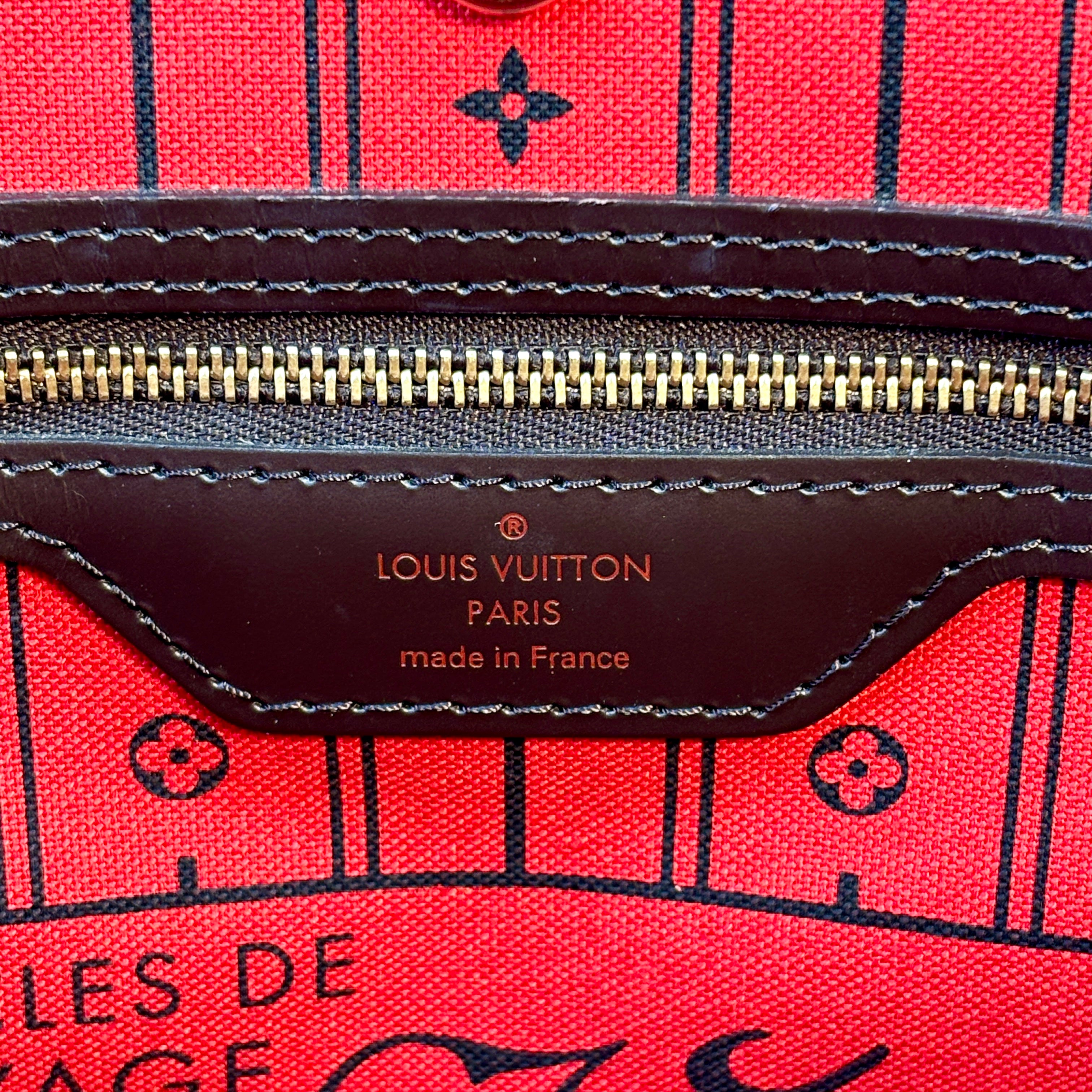 Louis Vuitton Neverfull MM Braun Damier Ebene Canvas