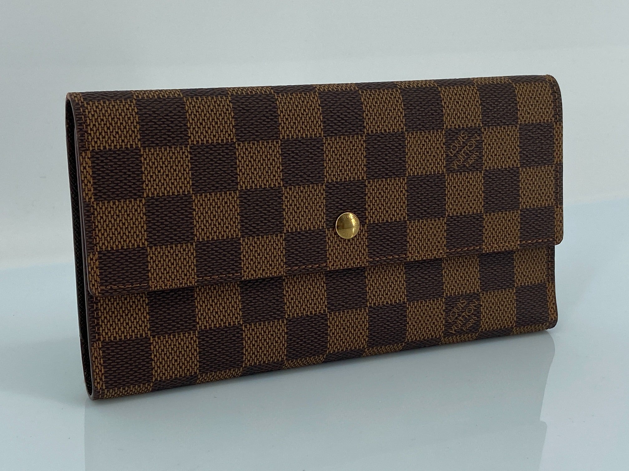 Louis Vuitton Porte Tresor International Wallet Damier Ebene Canvas