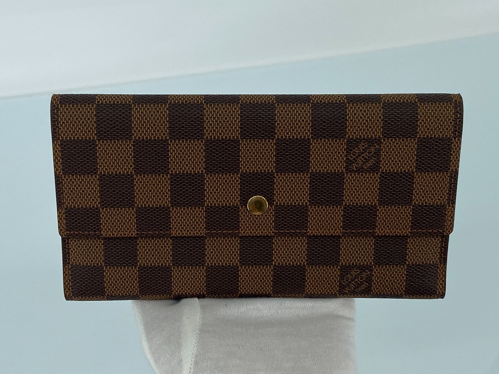 Louis Vuitton Porte Tresor International Wallet Damier Ebene Canvas