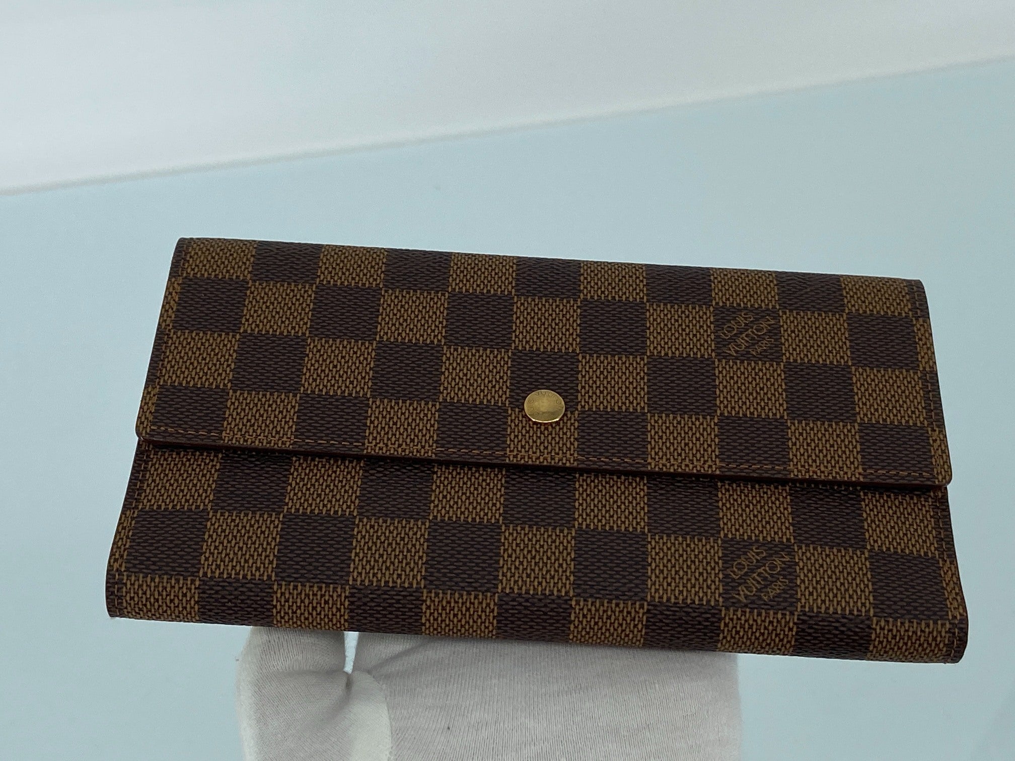 Louis Vuitton Porte Tresor International Wallet Damier Ebene Canvas