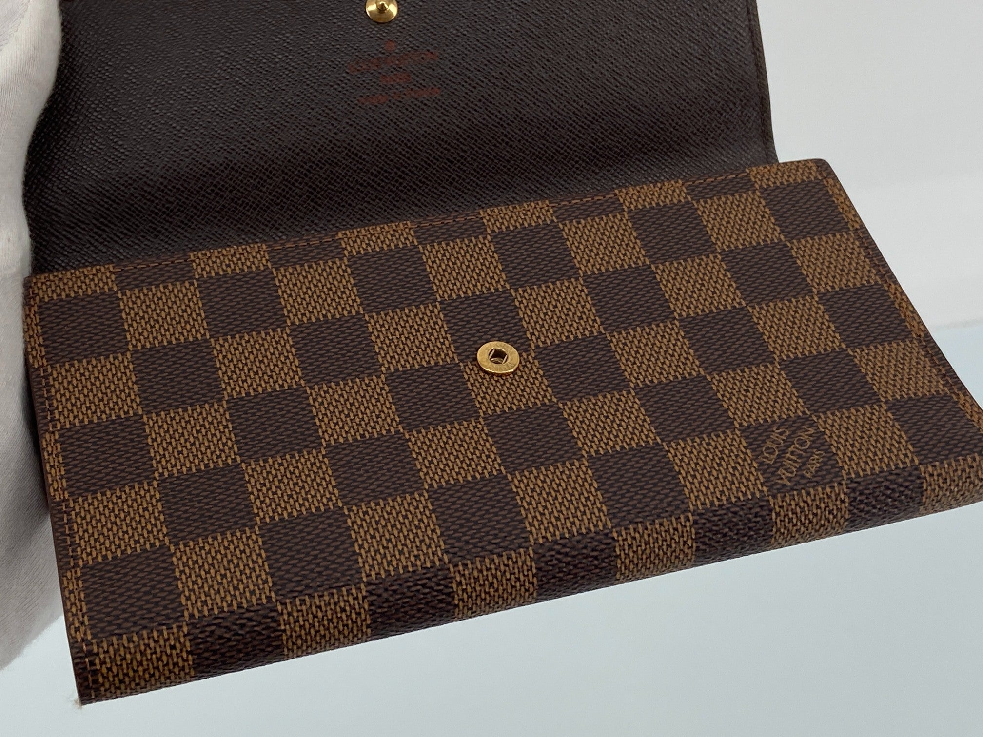 Louis Vuitton Porte Tresor International Wallet Damier Ebene Canvas