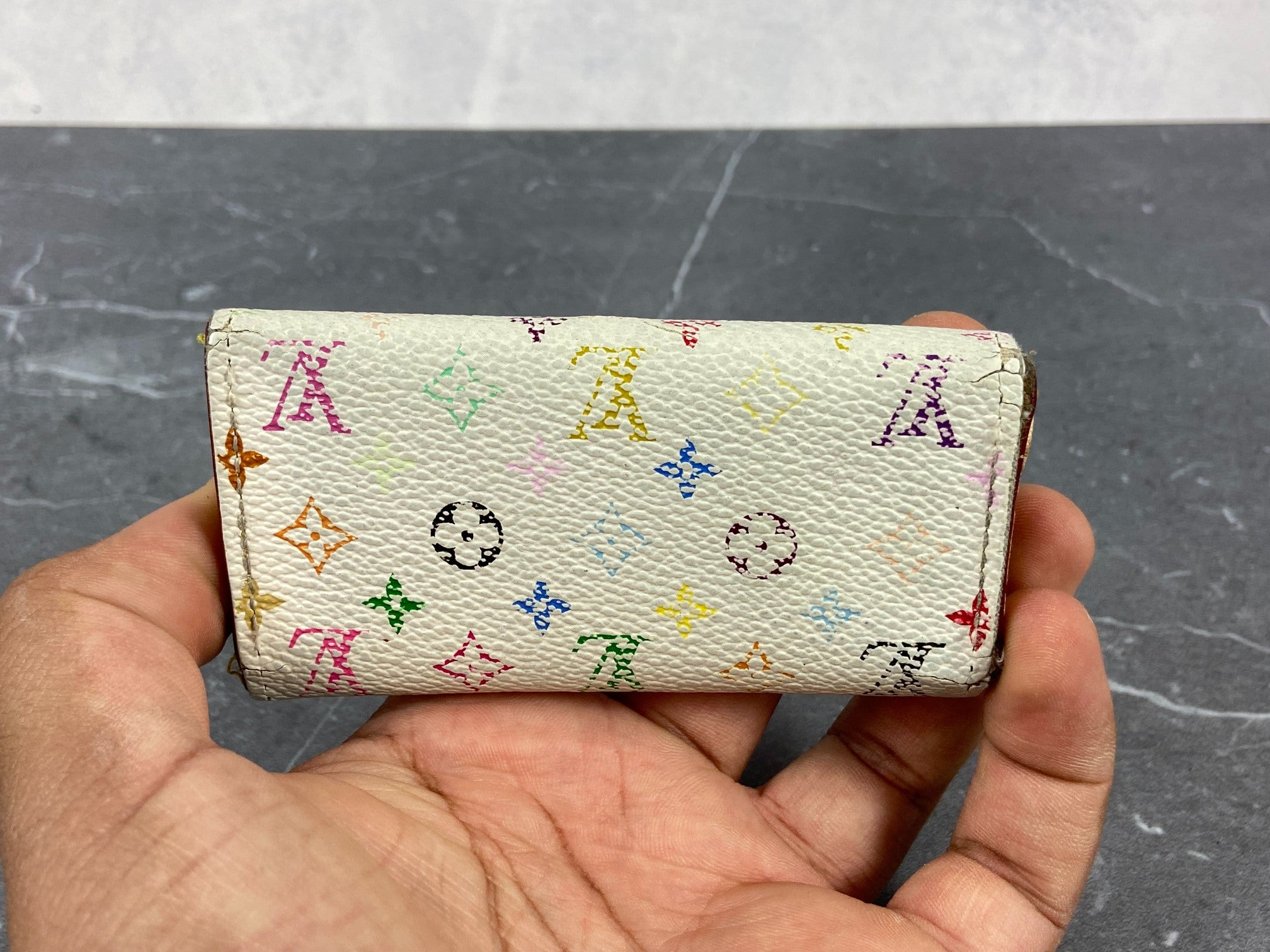 Louis Vuitton 4 Key Holder Murakami Multicolor White