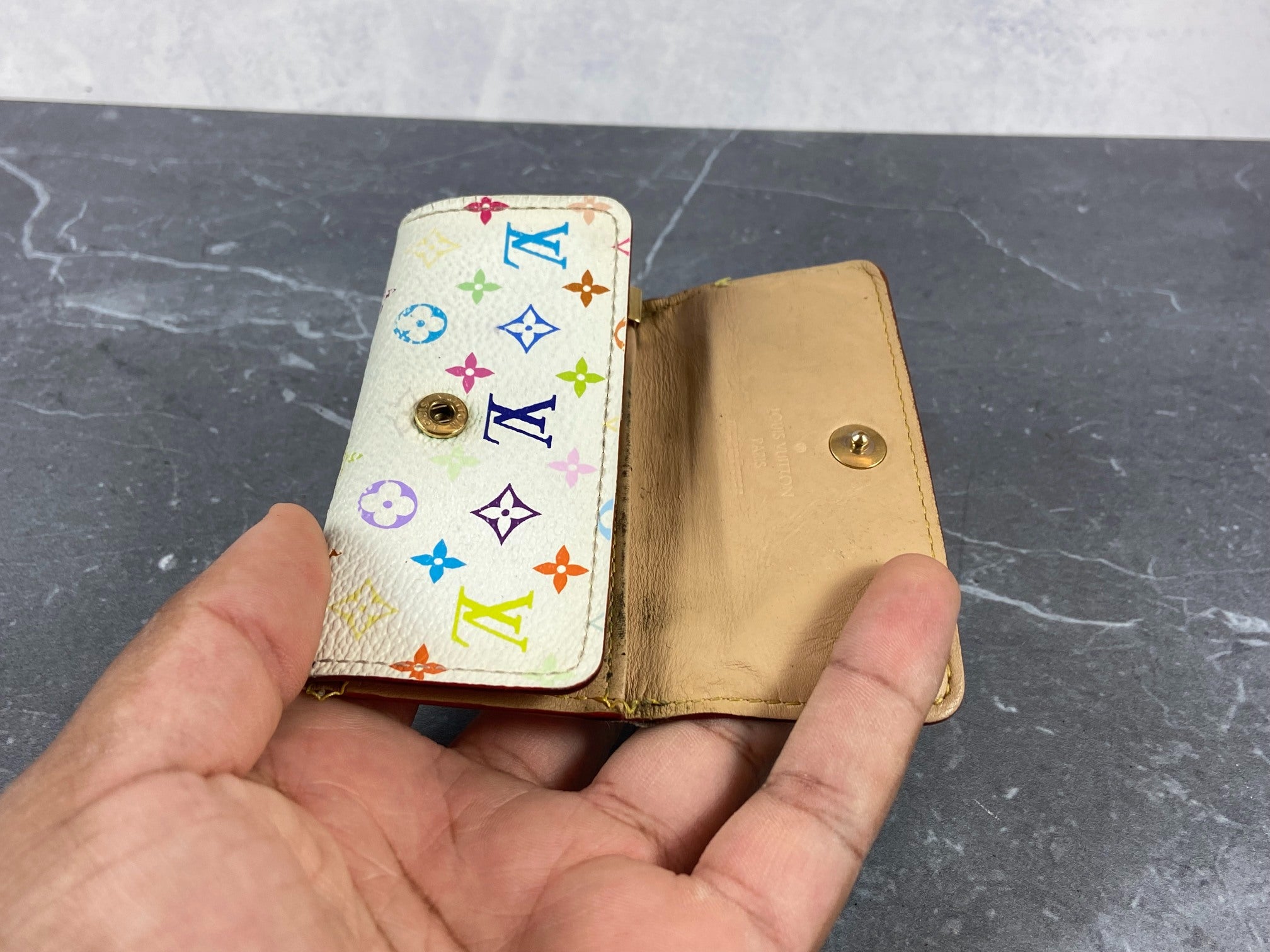 Louis Vuitton 4 Key Holder Murakami Multicolor White