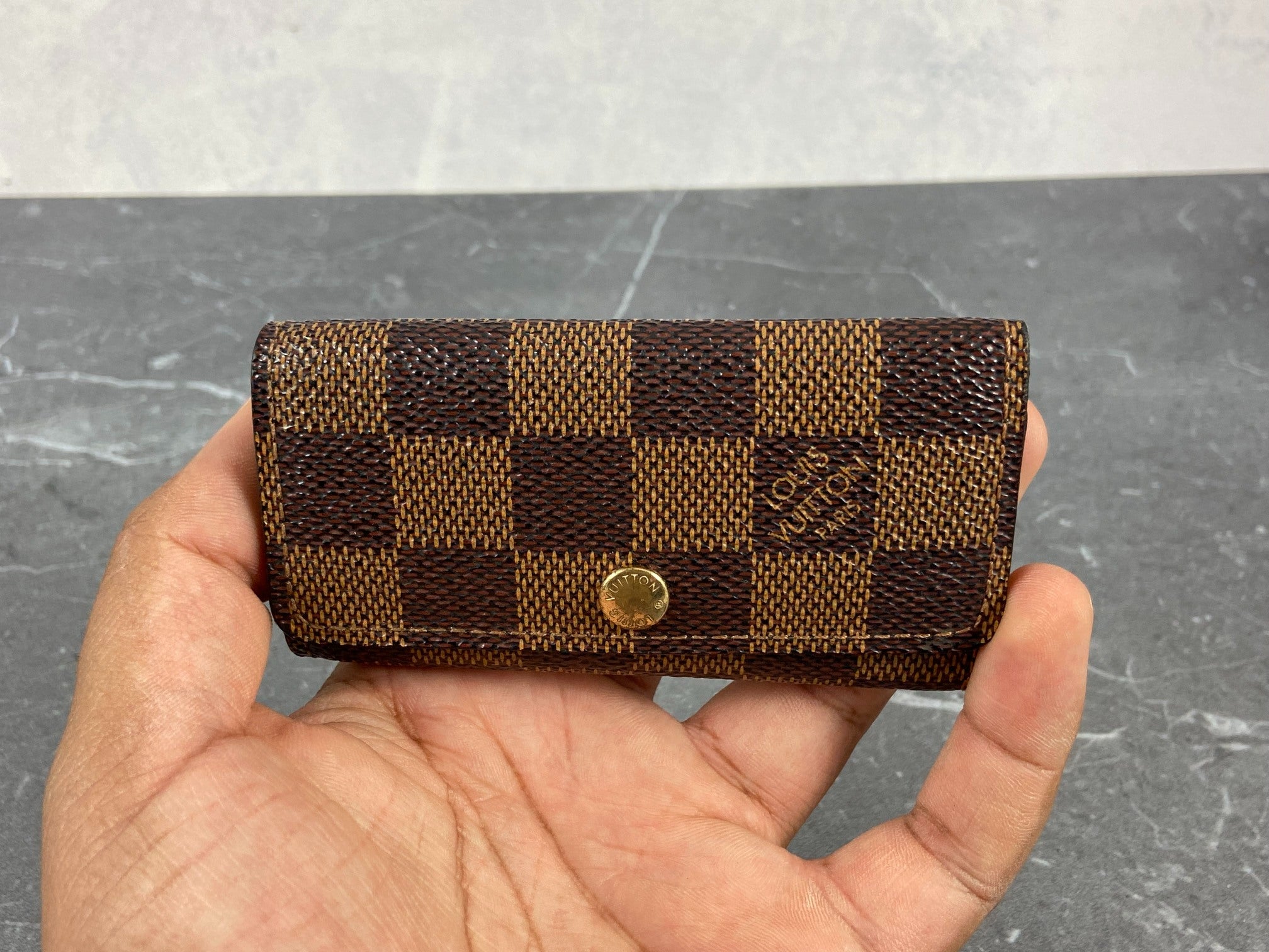 Louis Vuitton 6 Key Holder Damier Ebene Canvas