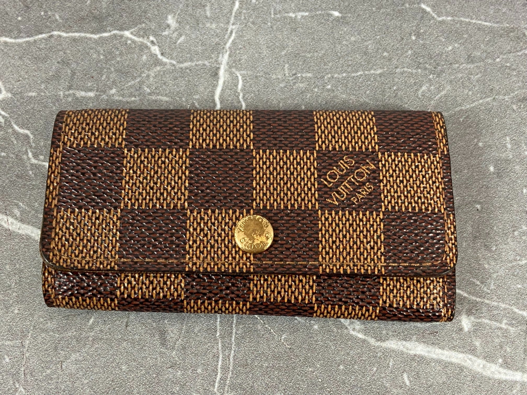 Louis Vuitton 6 Key Holder Damier Ebene Canvas