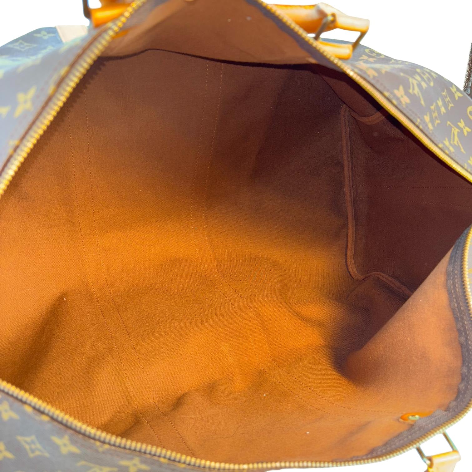 Louis Vuitton Keepall 60 Bandoulière Braun Monogram Canvas
