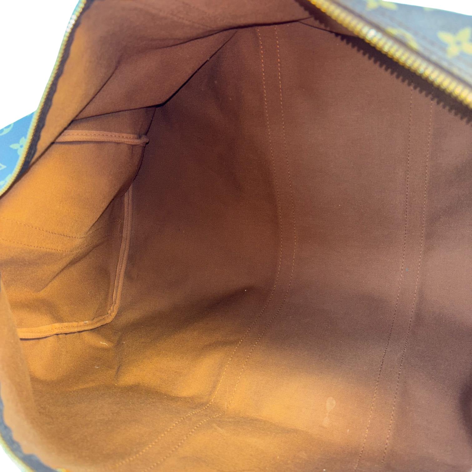 Louis Vuitton Keepall 60 Bandoulière Braun Monogram Canvas
