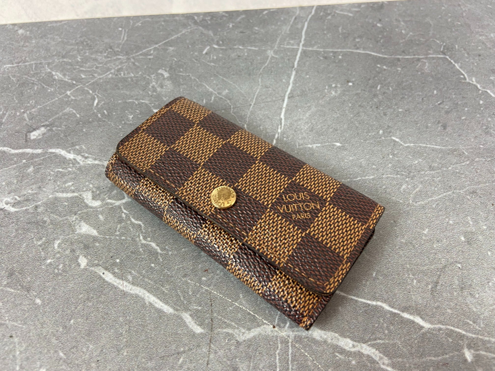 Louis Vuitton 6 Key Holder Damier Ebene Canvas