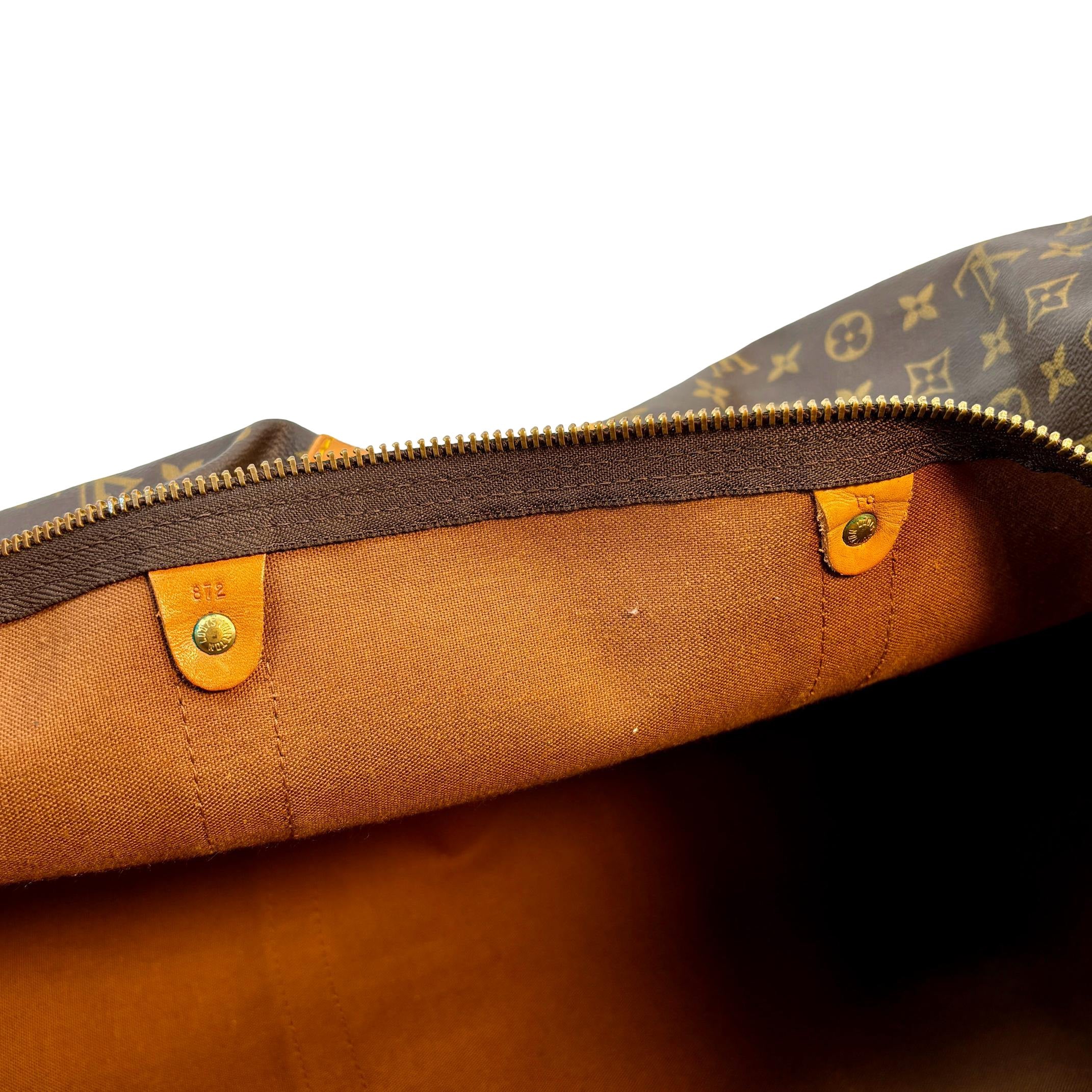 Louis Vuitton Keepall 60 Bandoulière Braun Monogram Canvas