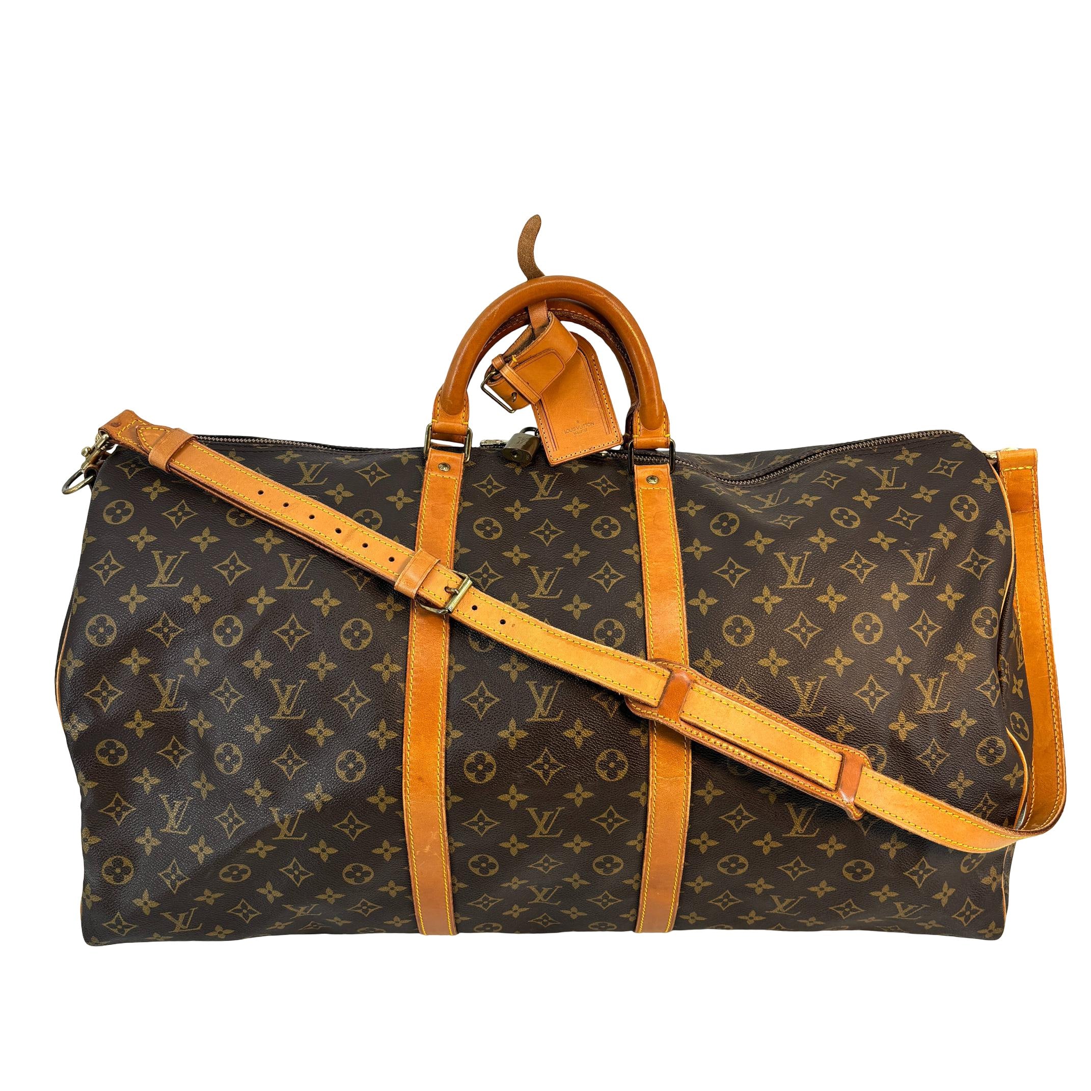 Louis Vuitton Keepall 60 Bandoulière Braun Monogram Canvas