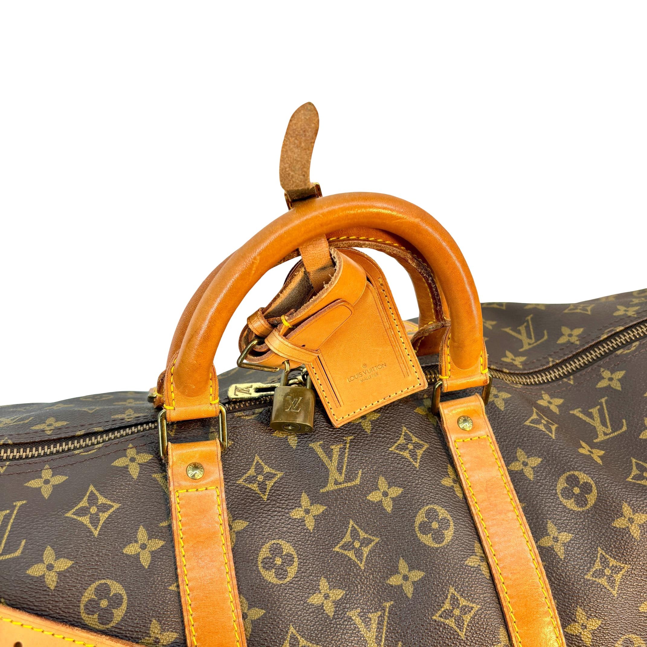 Louis Vuitton Keepall 60 Bandoulière Braun Monogram Canvas