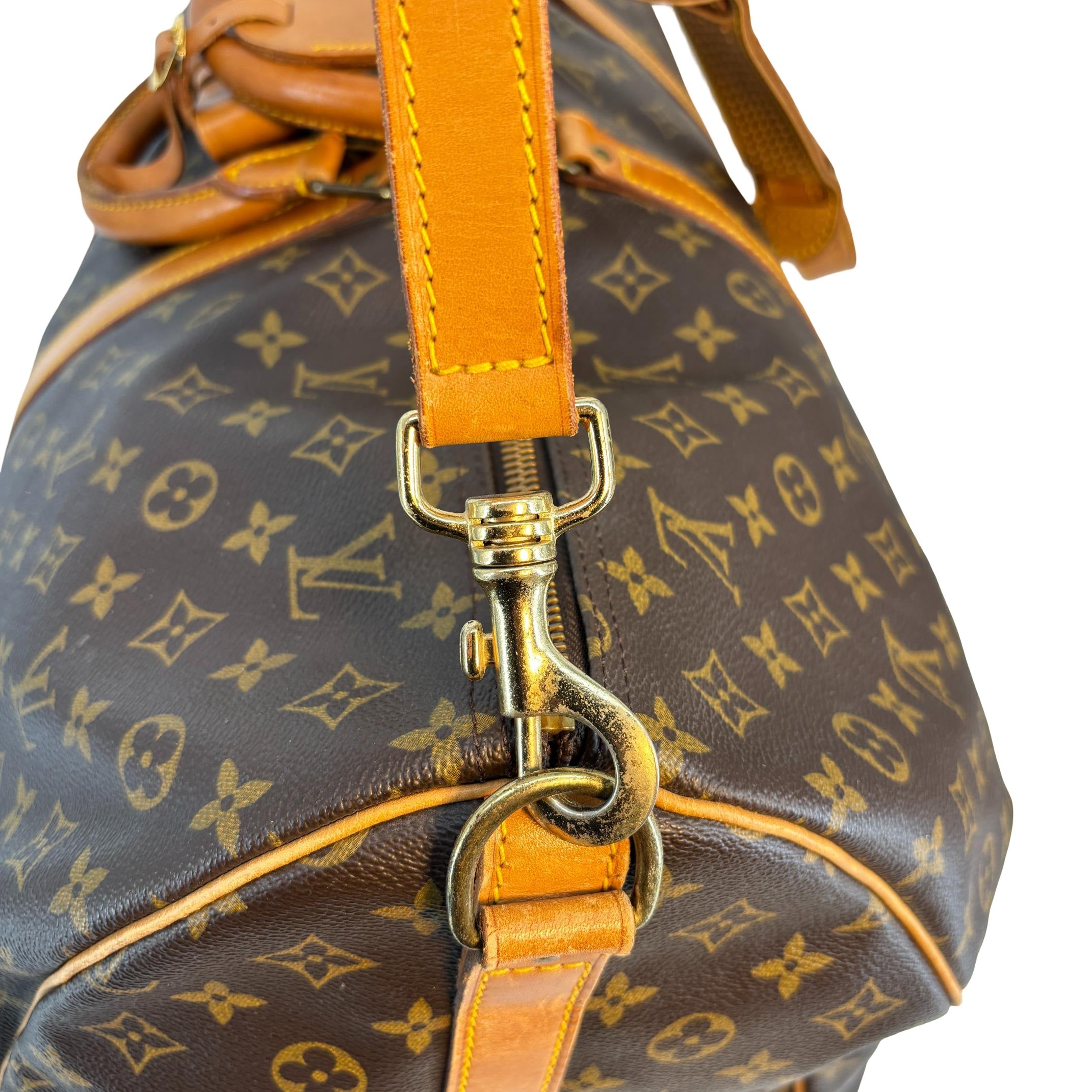 Louis Vuitton Keepall 60 Bandoulière Braun Monogram Canvas