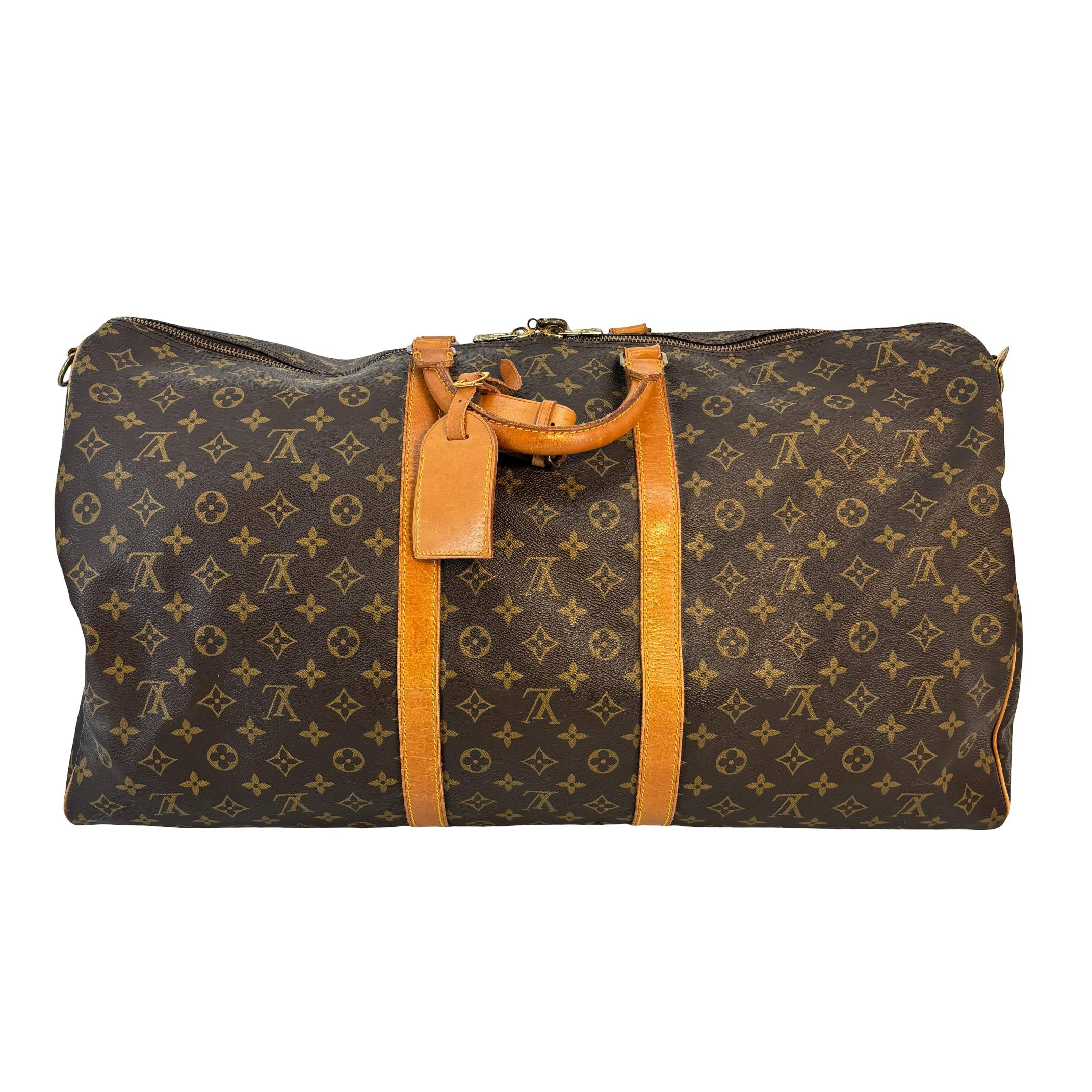 Louis Vuitton Keepall 60 Bandoulière Braun Monogram Canvas