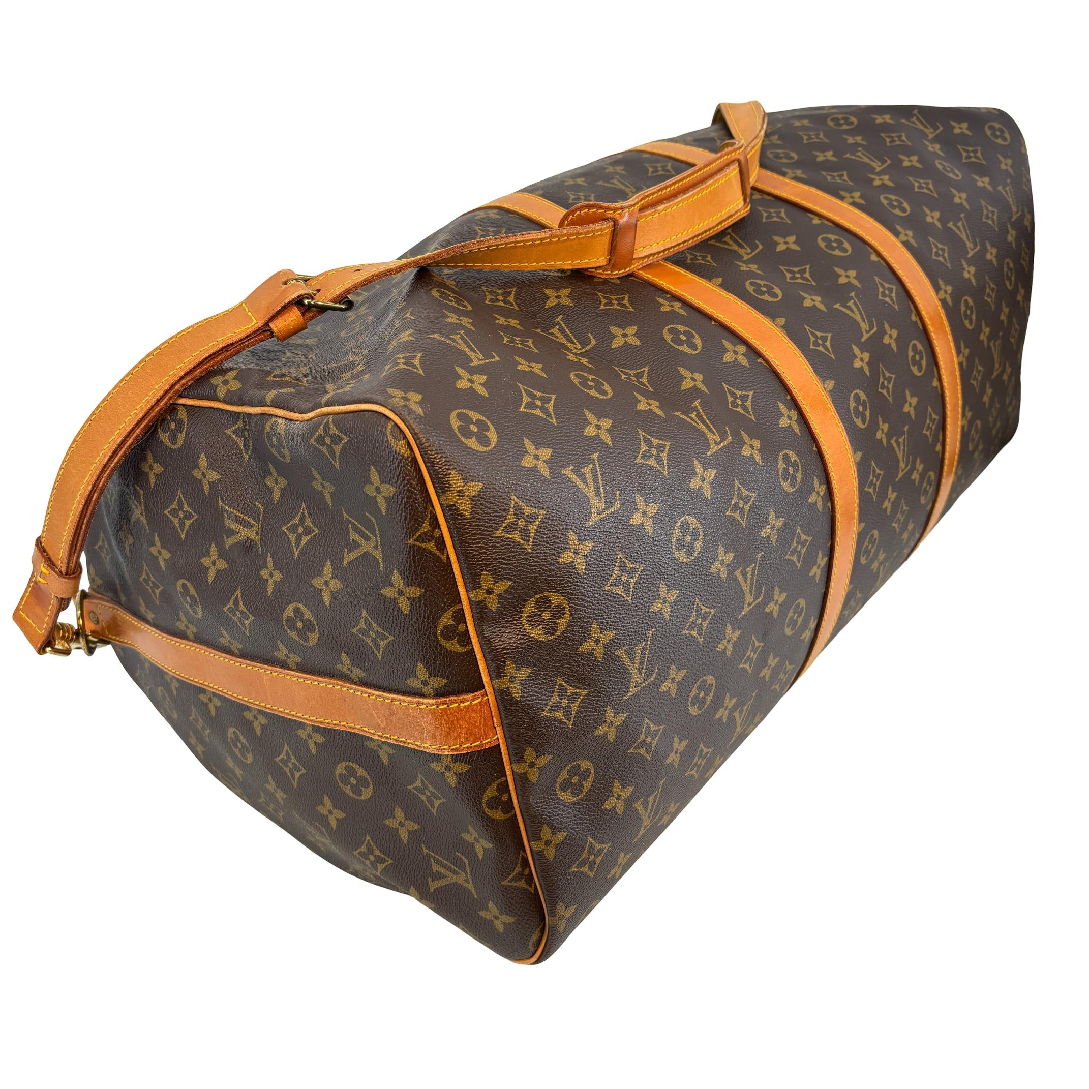 Louis Vuitton Keepall 60 Bandoulière Braun Monogram Canvas