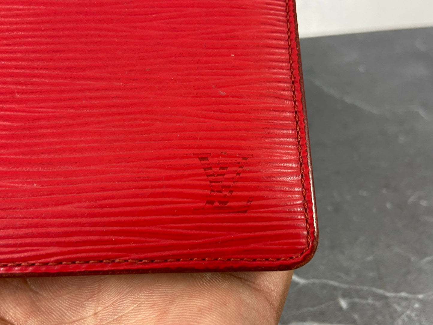 Louis Vuitton Bifold Card Case Red Epi Leather