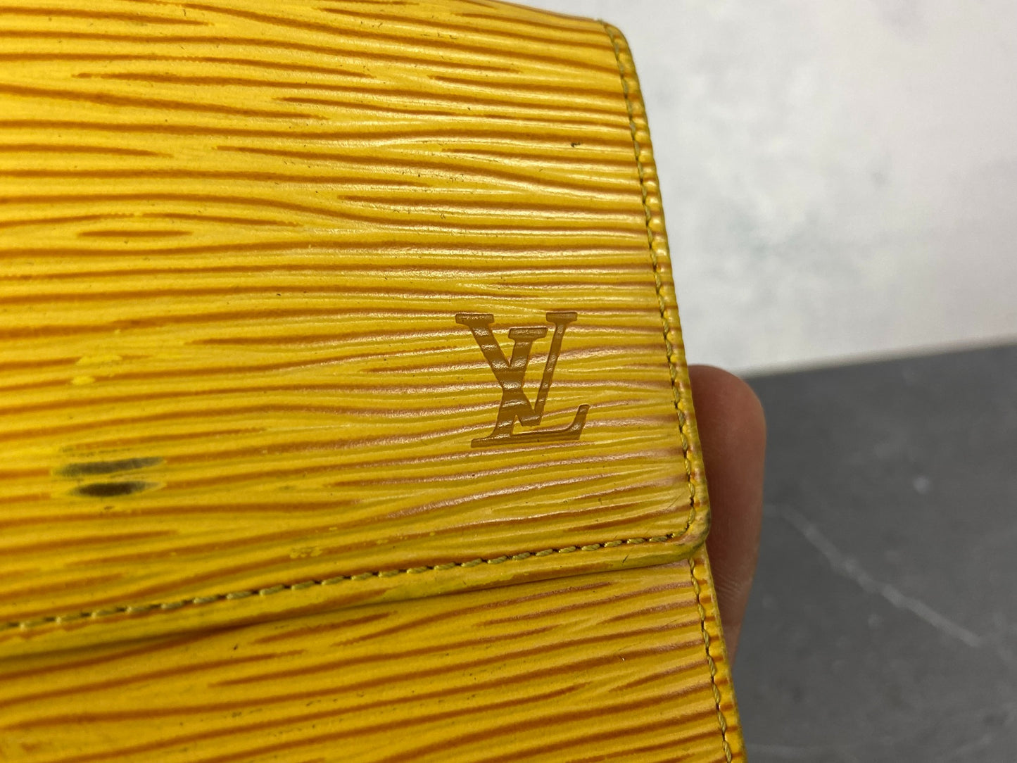 Louis Vuitton Elise Wallet Yellow Epi Leather